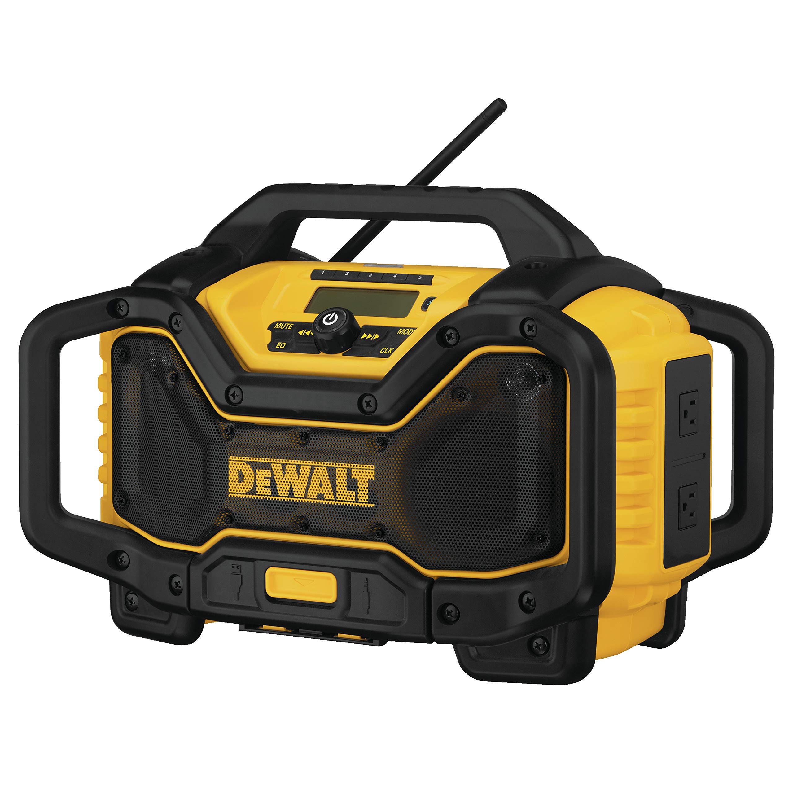 DEWALT 20V MAX Bluetooth Jobsite Radio (DCR025) with 4Ah Battery (DCB204) - Portable Worksite Speaker for Construction, Outdoor & Garage Use