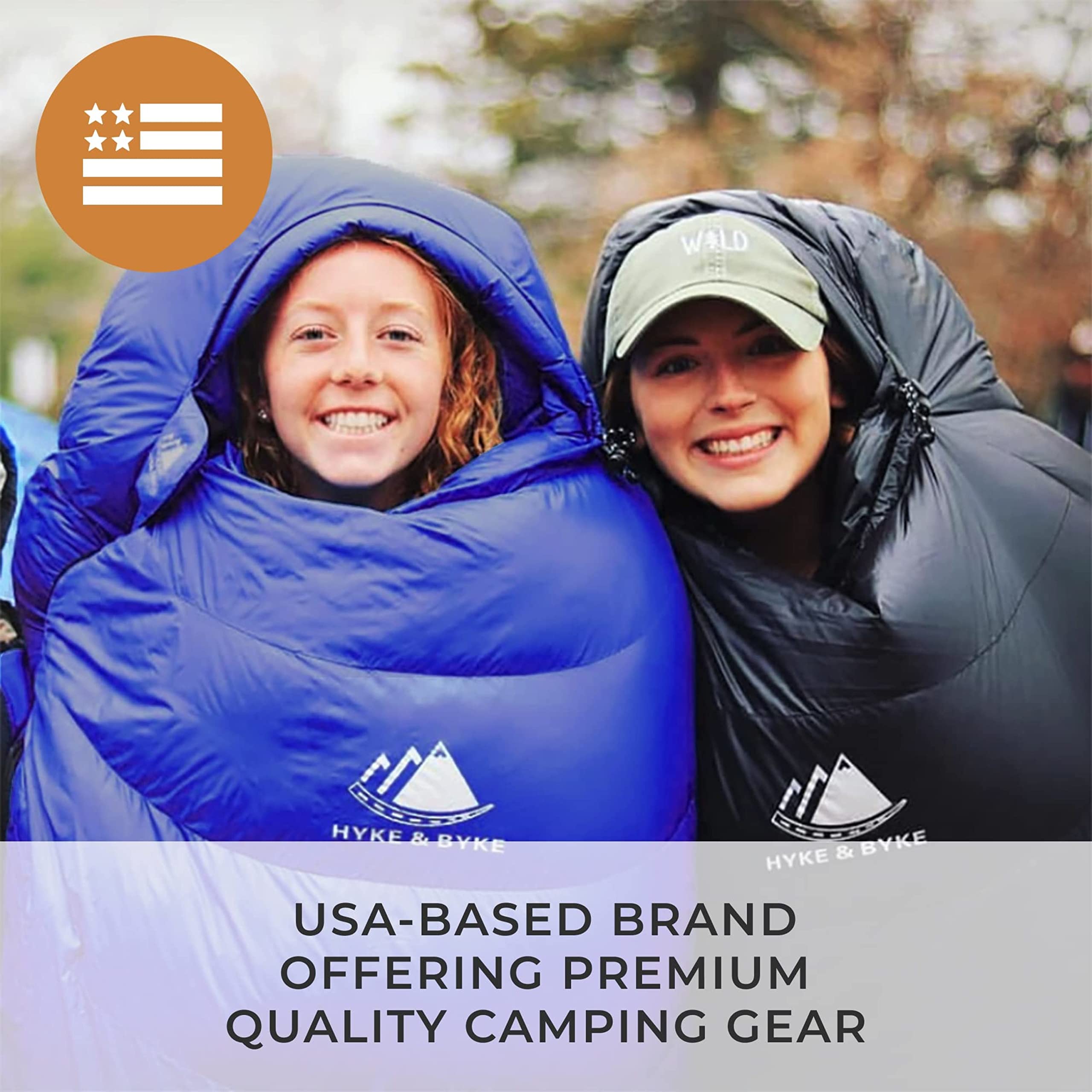 Hyke & Byke Snowmass 0°F Cold Weather Mummy Sleeping Bag - 650 FP Duck Down, Ultralight 4 Season Backpacking & Hiking Sleeping Bag for Adults with Compression Sack - Perfect for Winter Camping, Mountaineering & Outdoor Adventures