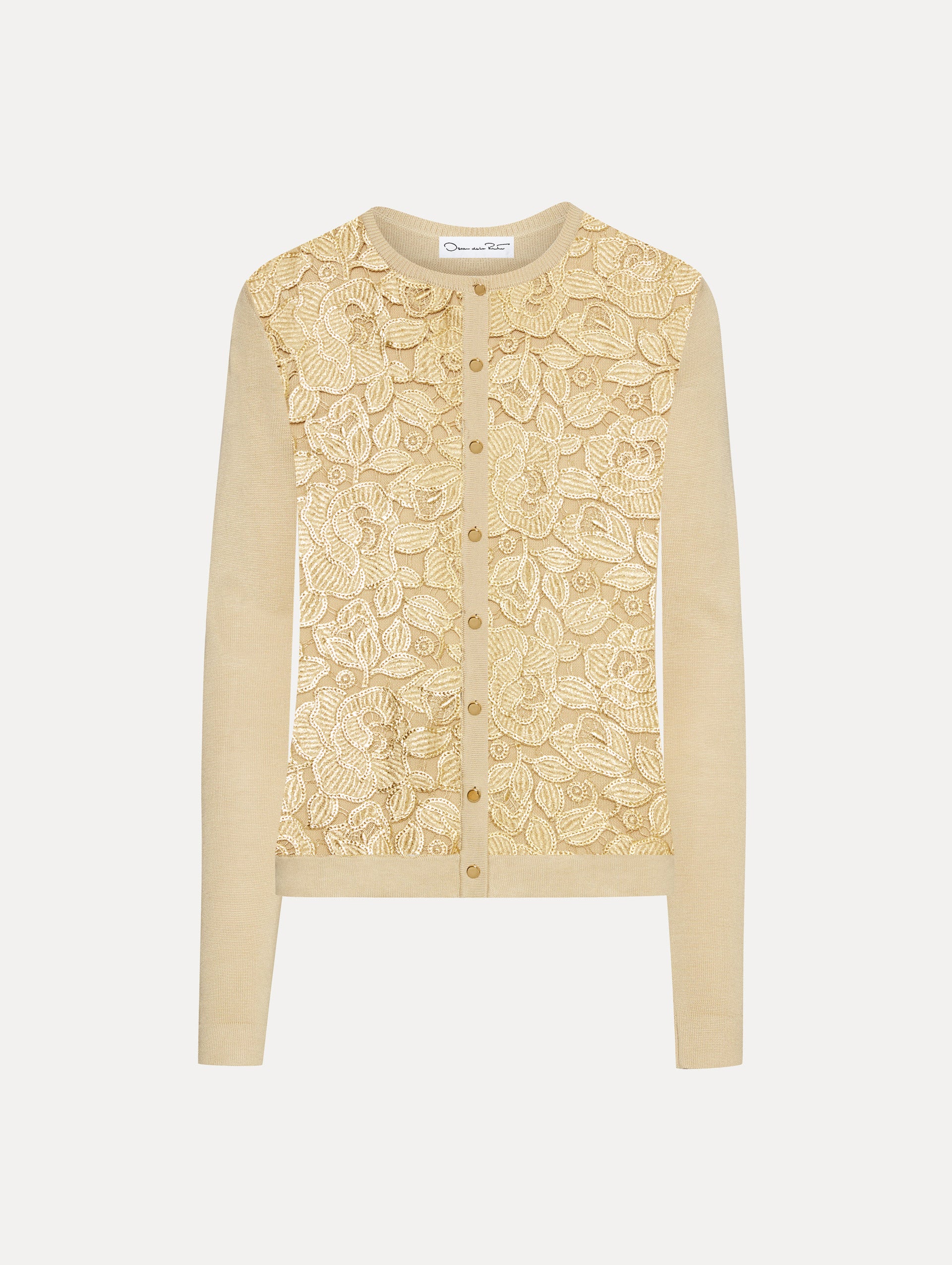Elegant Gold Foil English Rose Embroidered Cardigan - Vintage Floral Knit Sweater for Women | Perfect for Fall Fashion, Date Nights & Office Wear