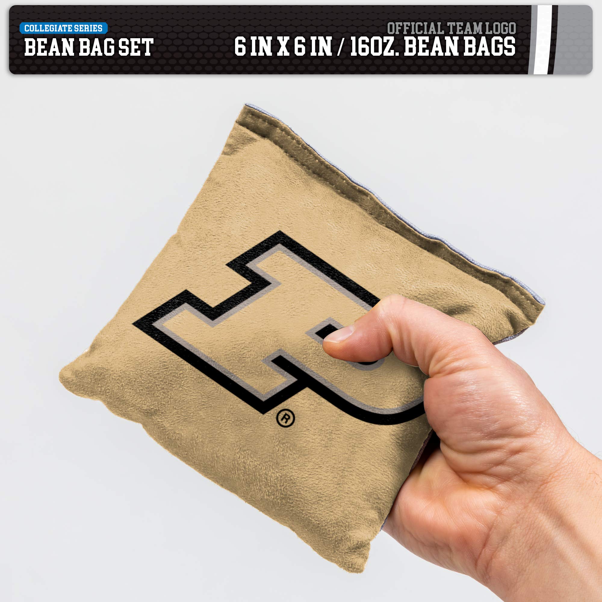 Premium Purdue Boilermakers Dual-Sided Cornhole Bean Bags - 4 Pack by Wild Sports | Official College Football Game Day Toss Bags for Tailgating & Backyard Parties