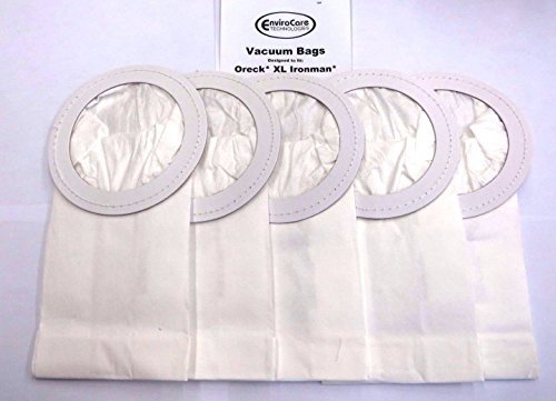 5-Pack Oreck XL Ironman Vacuum Bags - Compatible with Oreck XL Ironman Vacuums, Replacement for Part # PKIM765 - Perfect for Home Cleaning, Pet Hair Removal & Allergen Reduction