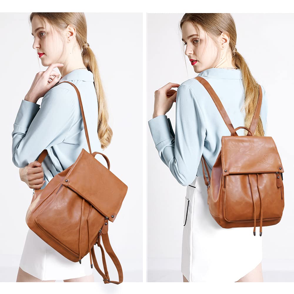Waterproof Anti-Theft Women's Backpack - Lightweight PU Leather & Nylon School Bag, Fashionable Travel Backpack for Girls & Ladies | Perfect for College, Commuting & Weekend Getaways
