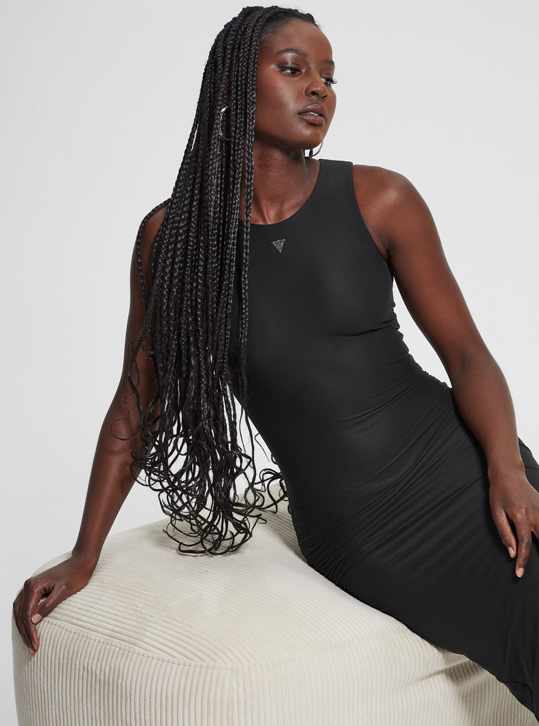 Black Kim Tank Maxi Dress for Women - Flowy Summer Beach Dress with Side Slits | Perfect for Vacations, Pool Parties & Boho Outfits
