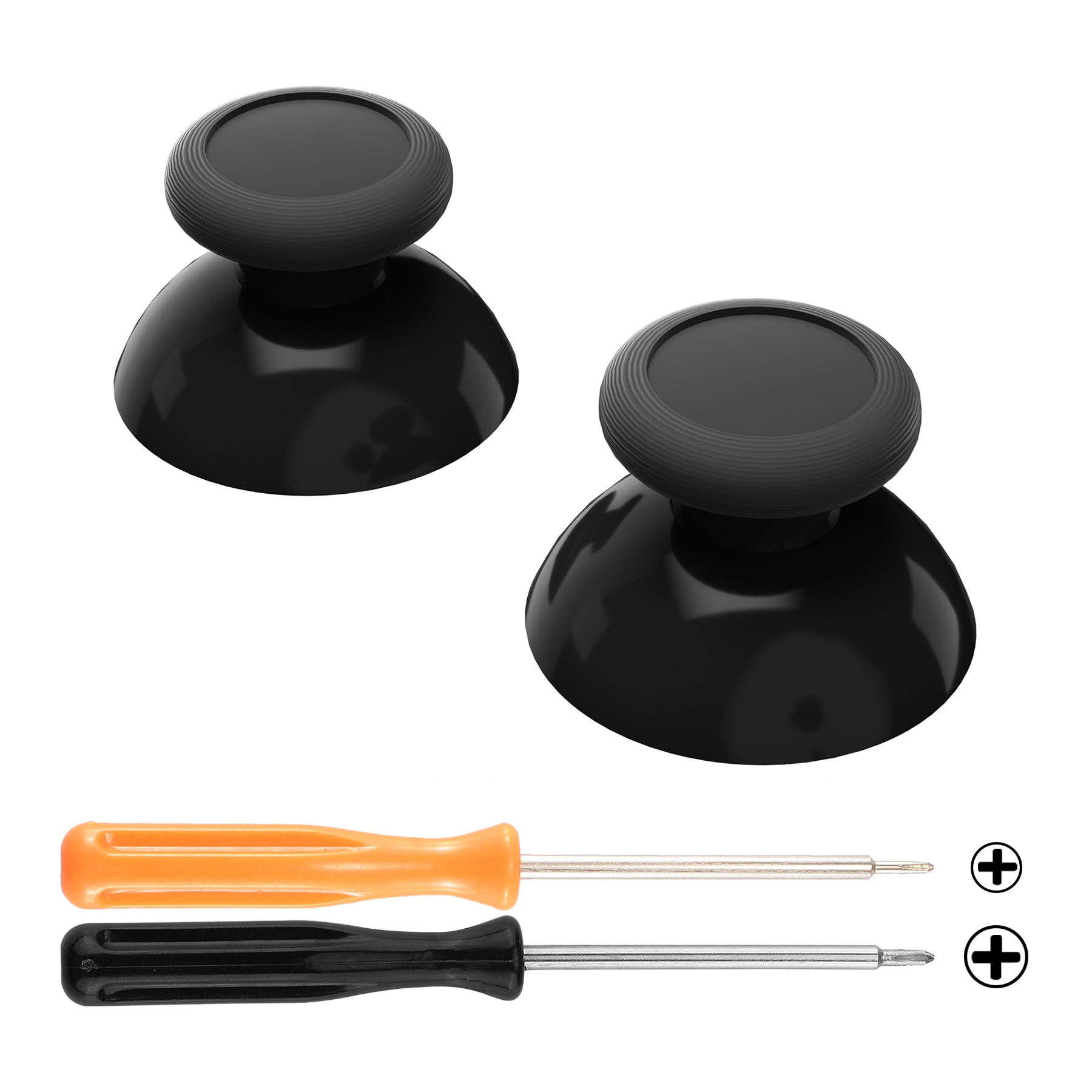 eXtremeRate Replacement 3D Joystick Thumbsticks for Nintendo Switch Pro Controller - Black | Enhanced Grip & Precision for Gaming | Perfect for FPS, Racing & Action Games