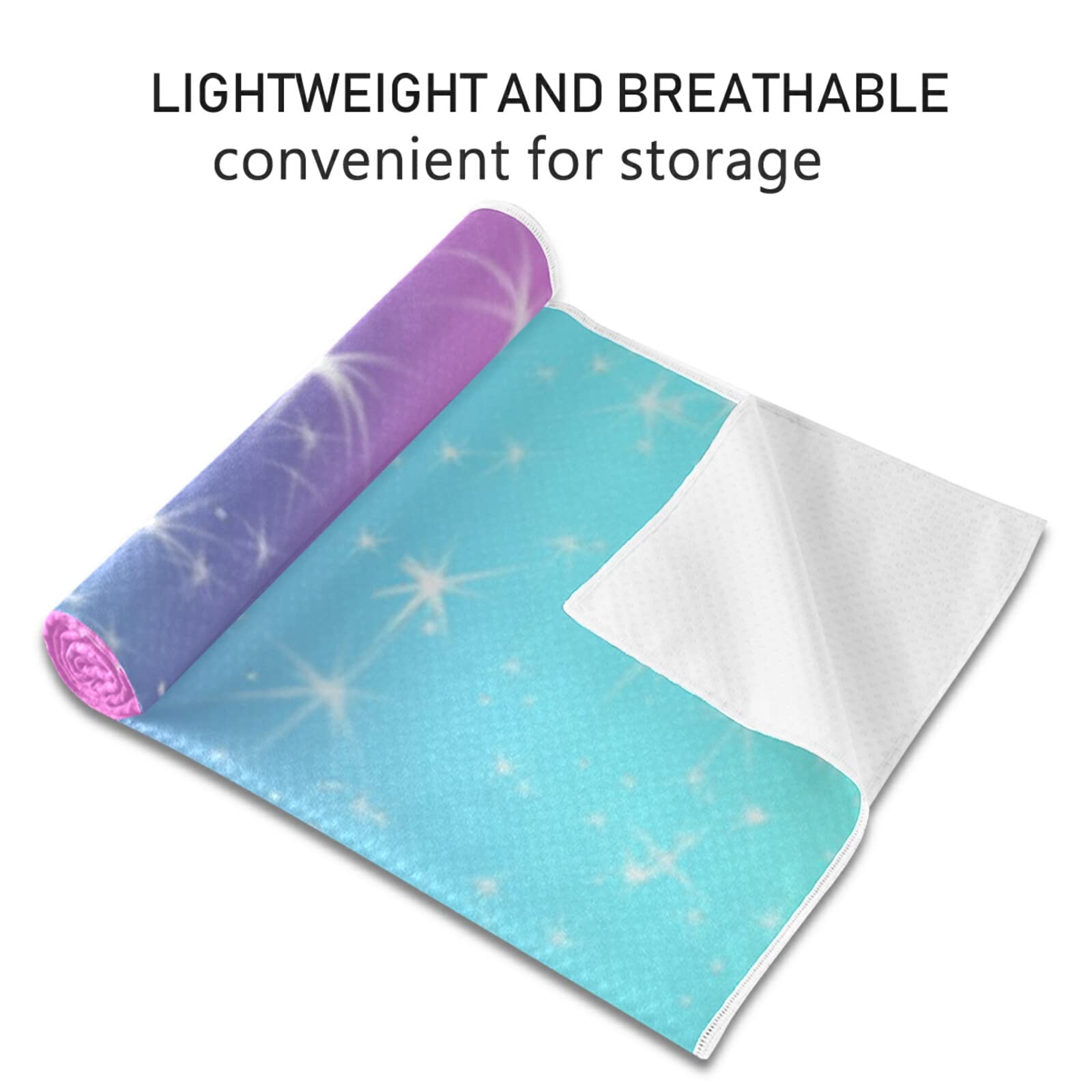 Non-Slip Yoga Mat Towel - Super Soft & Sweat Absorbent Workout Towel for Pilates, Fitness & Exercise | Foldable & Durable with Carry Bag | Perfect for Hot Yoga, Gym & Home Workouts