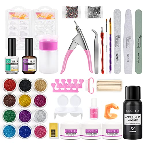 Professional Acrylic Nail Kit with Primer & Dehydrator - Complete Nail Prep Set for Salon-Quality Manicures at Home | Perfect for DIY Nail Art, Extensions & Gel Polish Application