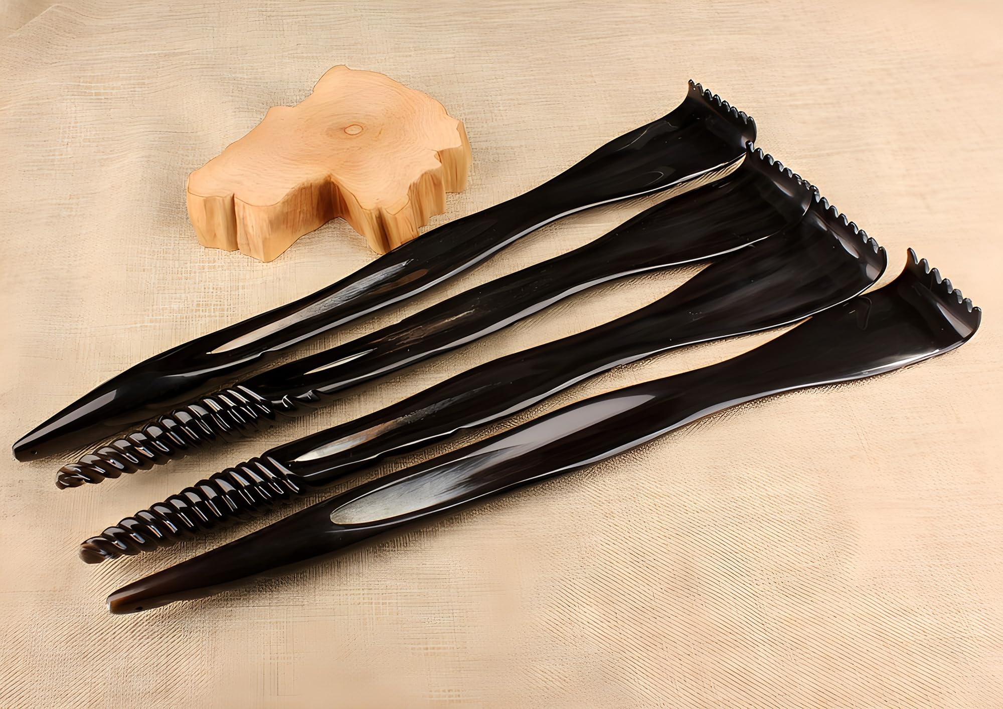 Natural Ox Horn Back Scratcher - Handheld Massage Tool for Itchy Skin Relief - Perfect for Men & Women - Use at Home, Office or Travel for Instant Comfort
