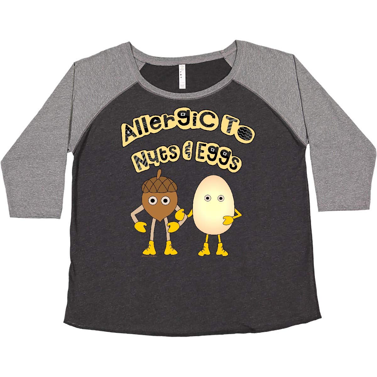 Allergic to Nuts and Eggs Funny Women's Plus Size T-Shirt | Comfortable Cotton Tee for Allergy Awareness & Casual Wear