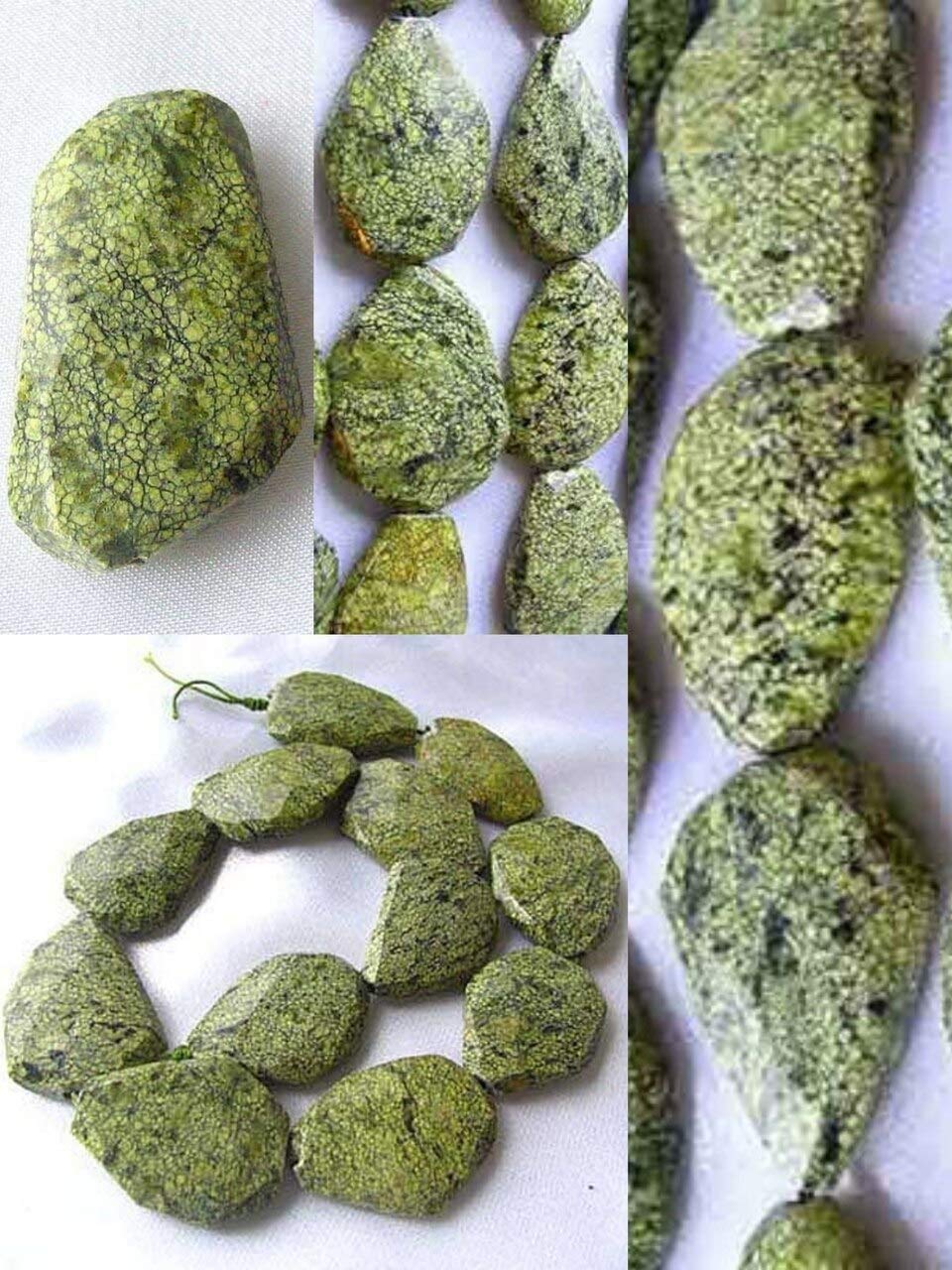 Natural Primo Reptilian Jasper Bead Strand - 8mm Round Gemstone Pendant Beads for DIY Jewelry Making, Necklaces & Bracelets - Healing Crystal for Meditation & Spiritual Energy