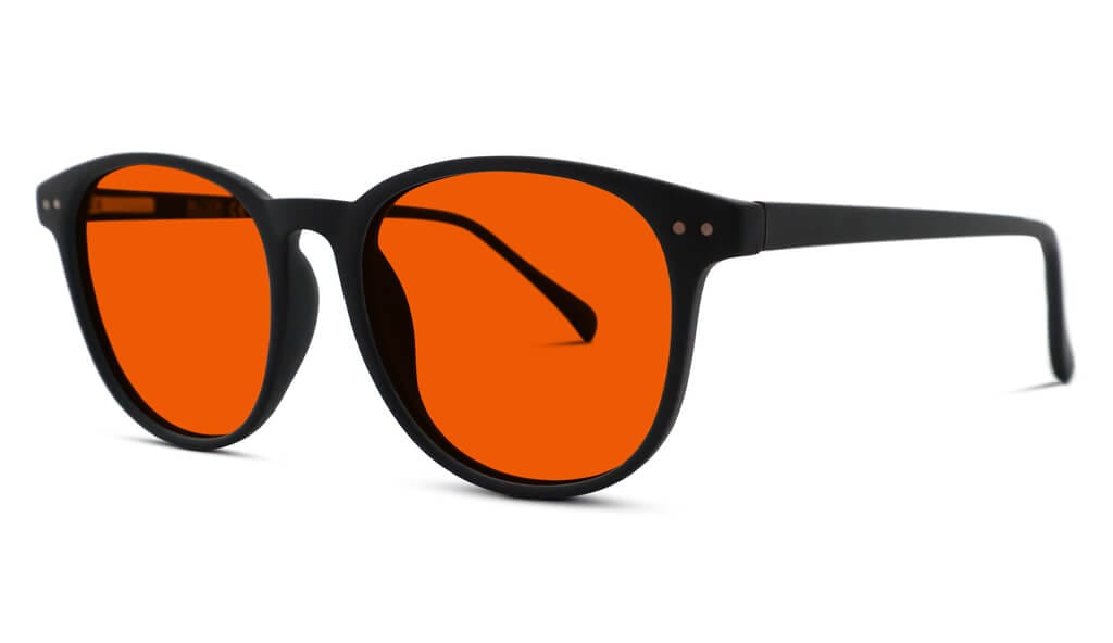 NightFall Blue Light Blocking Glasses for Men & Women - Anti Eyestrain, Sleep Aid - Black Frame Computer Glasses for Gaming, Office & Night Use