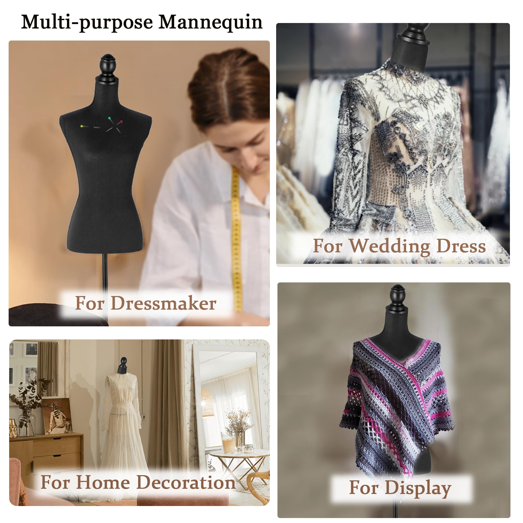 Adjustable Female Dress Form Mannequin 52-67