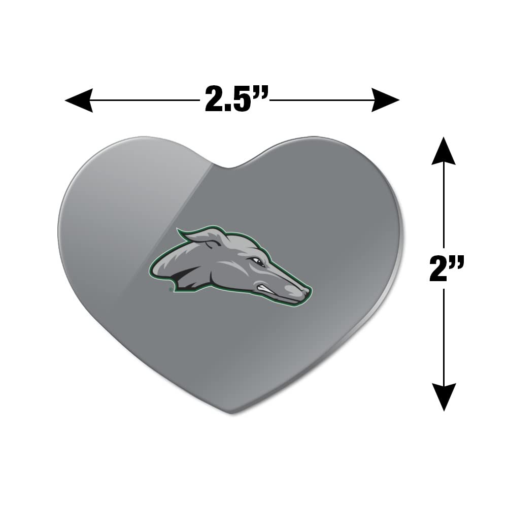 Eastern New Mexico University ENMU Secondary Logo Heart-Shaped Acrylic Refrigerator Magnet - Perfect for Dorm Rooms, Offices & Home Decor