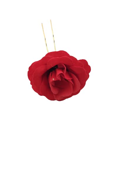 Elegant Rose Hair Barrettes for Women - Floral Hair Clips for Wedding, Party & Special Occasions - Perfect Hair Accessory for Bridal Hairstyles & Formal Events (Set of 1)