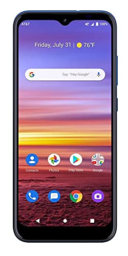 AT&T Prepaid Radiant Max 32GB Smartphone - 6.5 inch HD+ Display, Unlocked, Cobalt Blue - Perfect for Streaming, Gaming & Everyday Use