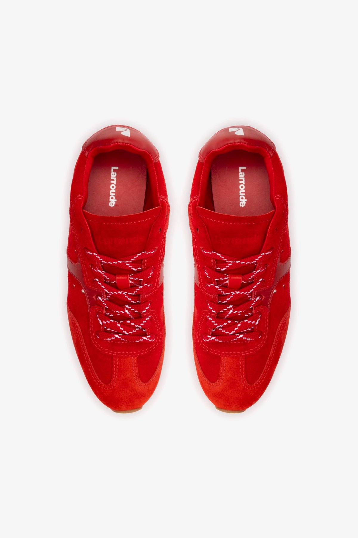 Stella Women's Sneakers in Scarlet Suede & Blood Red Leather - Comfortable Casual Shoes for Walking, Running & Everyday Wear