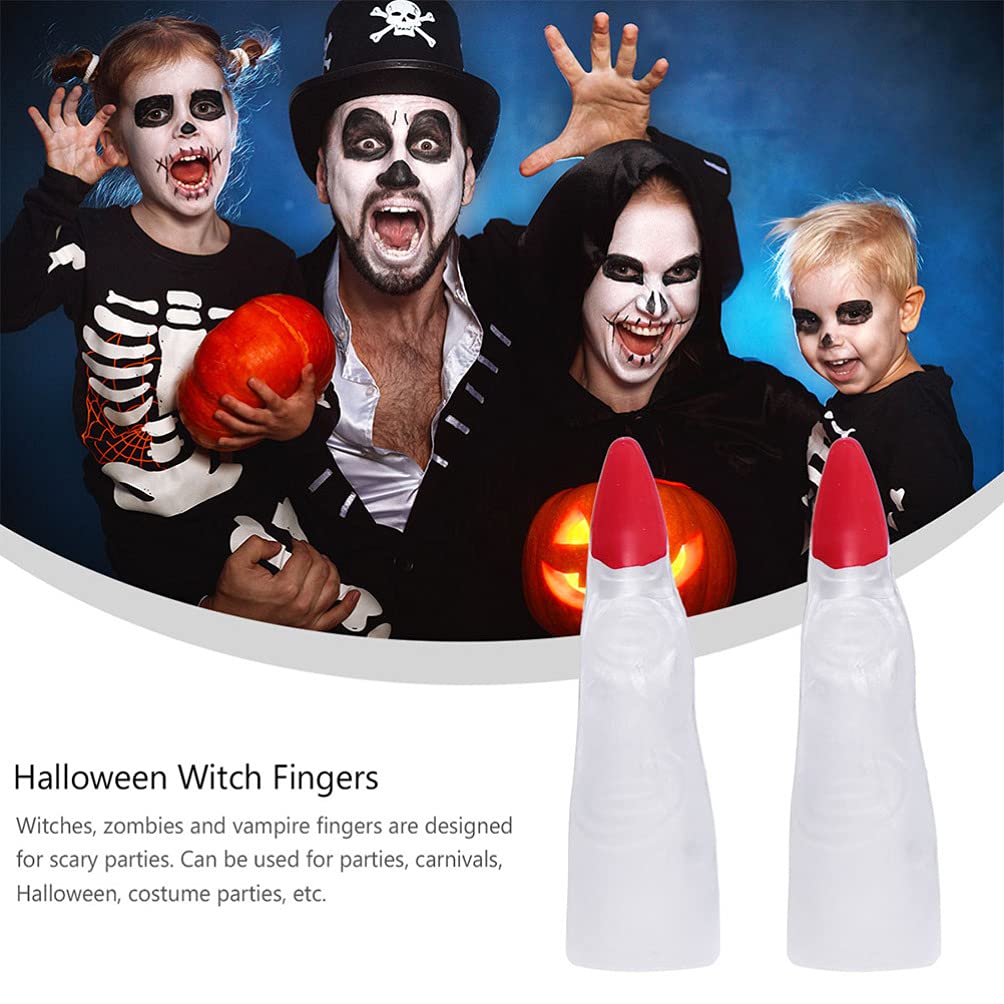 50pcs Glow in the Dark Halloween Nail Covers - Witch & Zombie Fake Nails for Costume, Party, Scary Prank Props - Perfect for Halloween Parties, Cosplay & Haunted House Decorations
