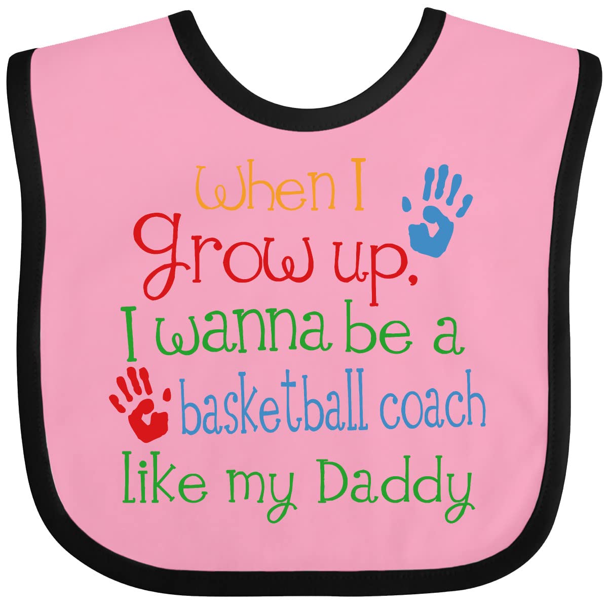Inktastic Basketball Coach Like Daddy Baby Bib - Cute & Durable Drool Bib for Infants & Toddlers - Perfect for Game Day, Sports Events & Everyday Use
