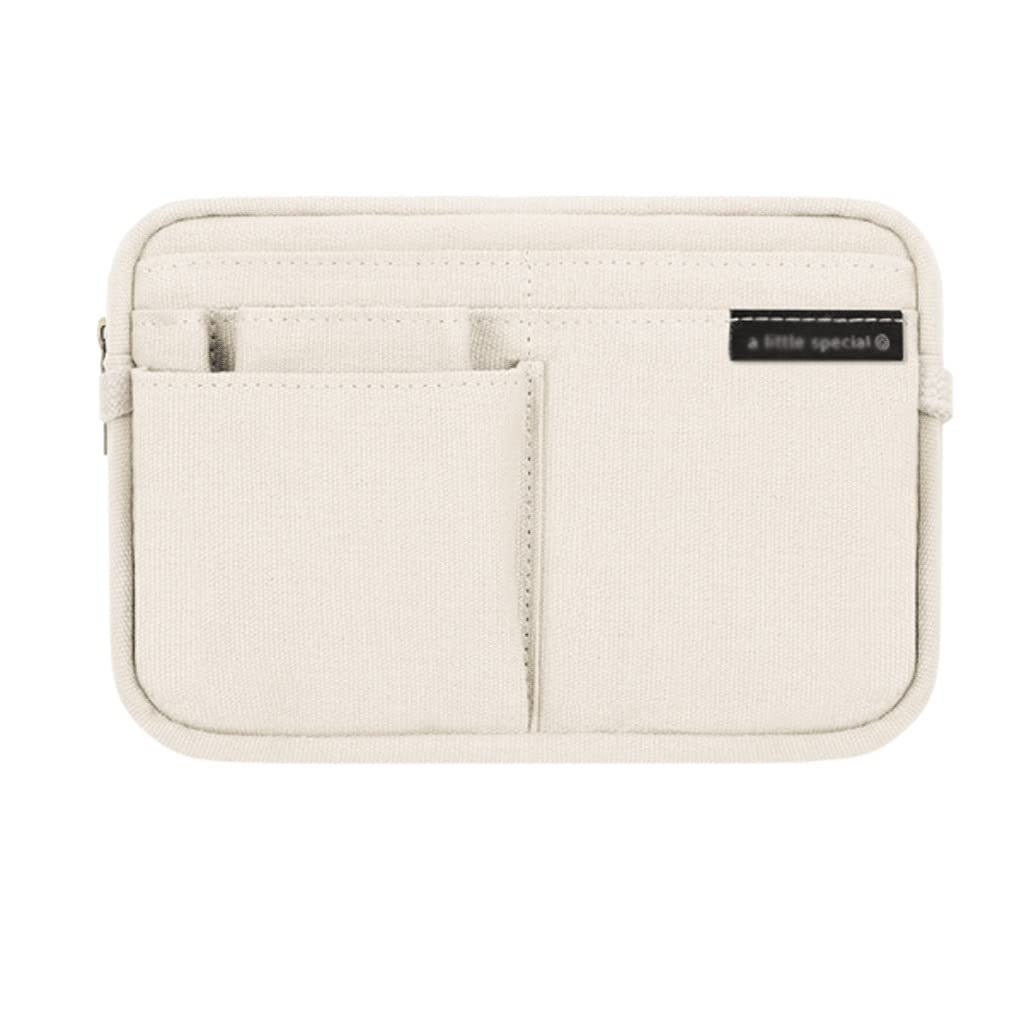 HAODAF Large Capacity Multifunctional Pencil Case - School & Office Organizer, Makeup Pouch, Shoulder Bag for Students & Professionals (White) - Perfect for School Supplies, Travel Essentials & Daily Organization