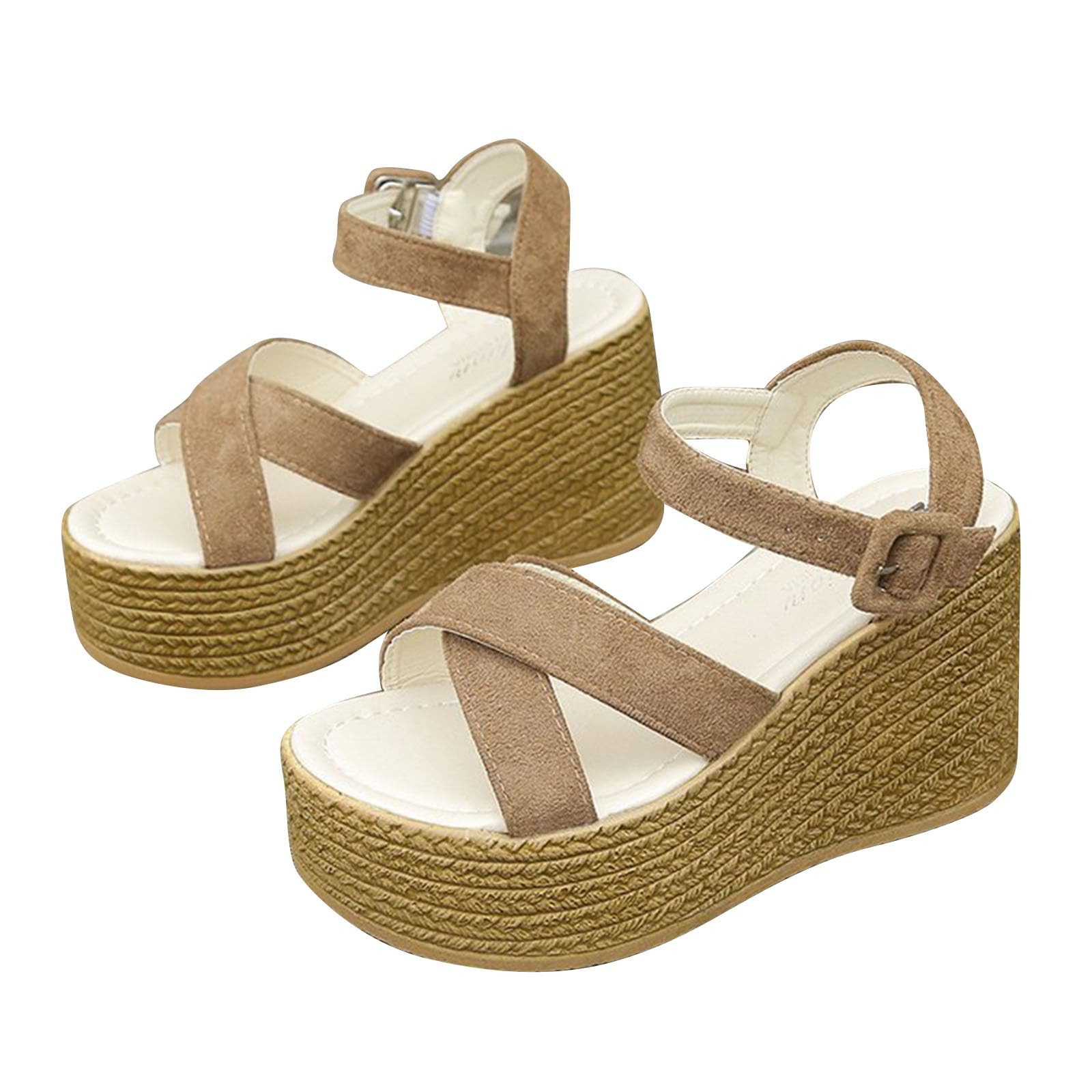 Oelaio Big Spring Deals - Adjustable Buckle Pillow Sandals for Women & Men with Thick Sole | Comfortable Slides for Beach, Pool, and Home Use