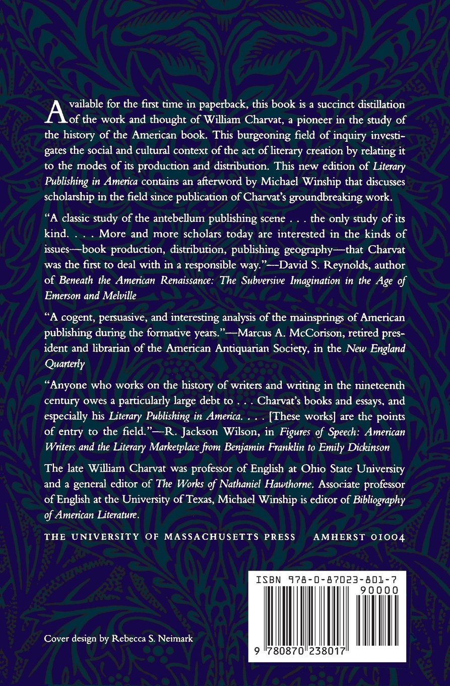 Literary Publishing in America 1790-1850 - History of Early American Books & Printing Industry | Perfect for Historians, Book Collectors & Literature Enthusiasts