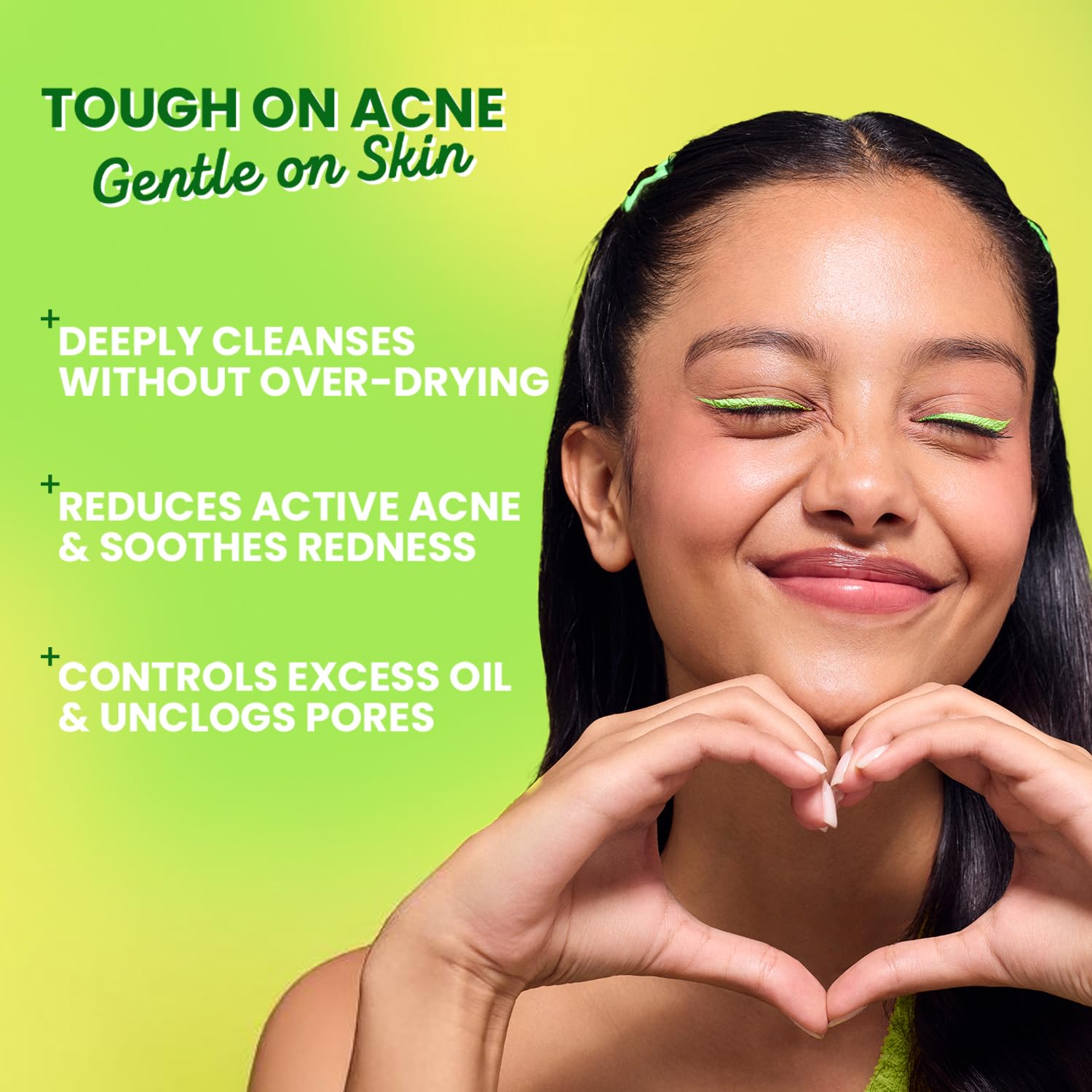 Dot & Key CICA Face Wash for Acne Prone Skin - 2% Salicylic Acid & Green Tea Formula | Oil Control Face Wash with Zinc for Oily & Sensitive Skin | Sulphate Free Skincare for Men & Women | 100ml | Perfect for Daily Cleansing & Acne Treatment Routine