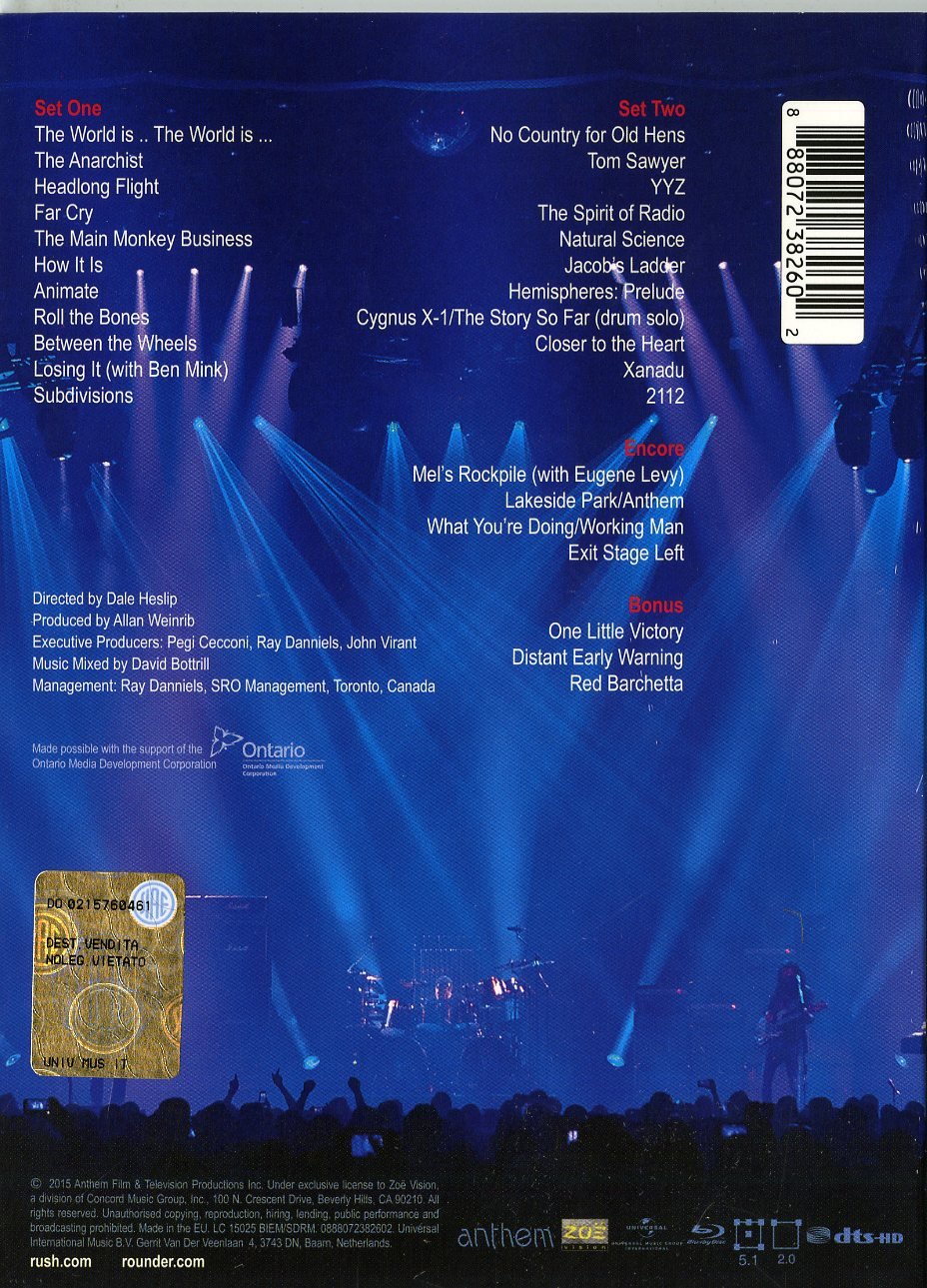 R40 Live Concert Blu-ray - Rush's Legendary Performance | Perfect for Rock Fans & Home Theater Enthusiasts