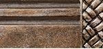 Finial Company Reeded Wood Poles - Walnut Gold with Gray Accents - Decorative Curtain Rods for Living Room, Bedroom & Window Treatments