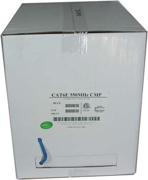 1000Ft Cat.6 Ethernet Cable - Solid Copper, CMP Rated, Blue - High-Speed Networking for Office, Data Center & Home Use