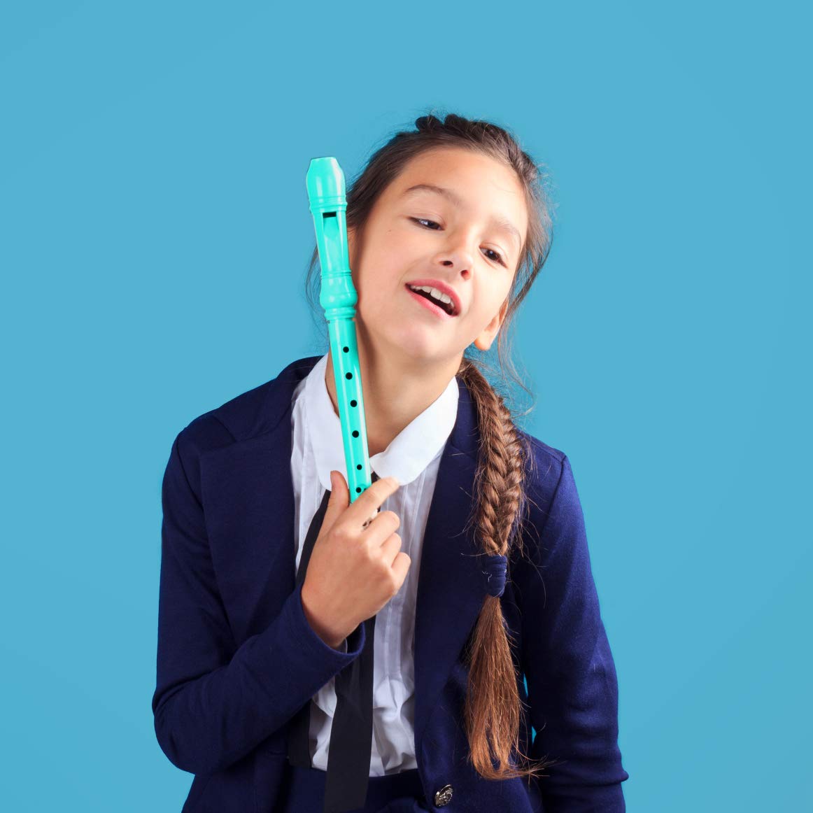 Descant Soprano Recorder - Professional ABS Plastic Flute Instrument for Kids & Beginners with Cleaning Rod & Carrying Case - Perfect for School Music Class, Home Practice & Early Childhood Education
