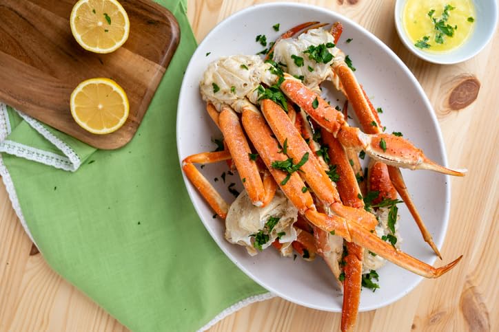 Premium Frozen Snow Crab Clusters - New York Steak & Seafood - 10-12 oz. per Cluster (2.5 lbs., 3-4 Clusters) - Fresh & Delicious for Seafood Dinners, Special Occasions, and Family Gatherings