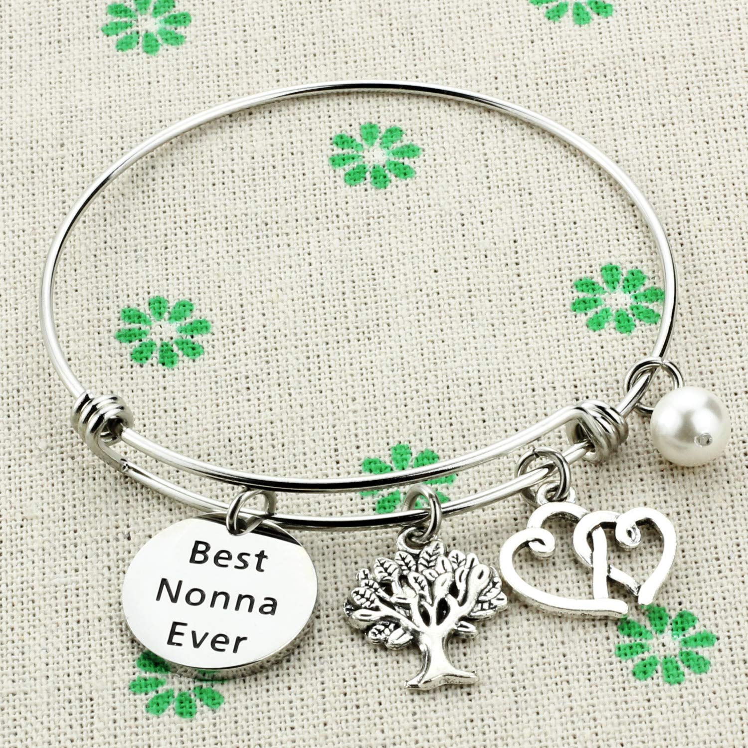 Kivosliviz Nonna Bracelet for Women - Best Nonno Ever Grandma Jewelry Gift - Perfect for Mother's Day, Birthday & Anniversary Presents
