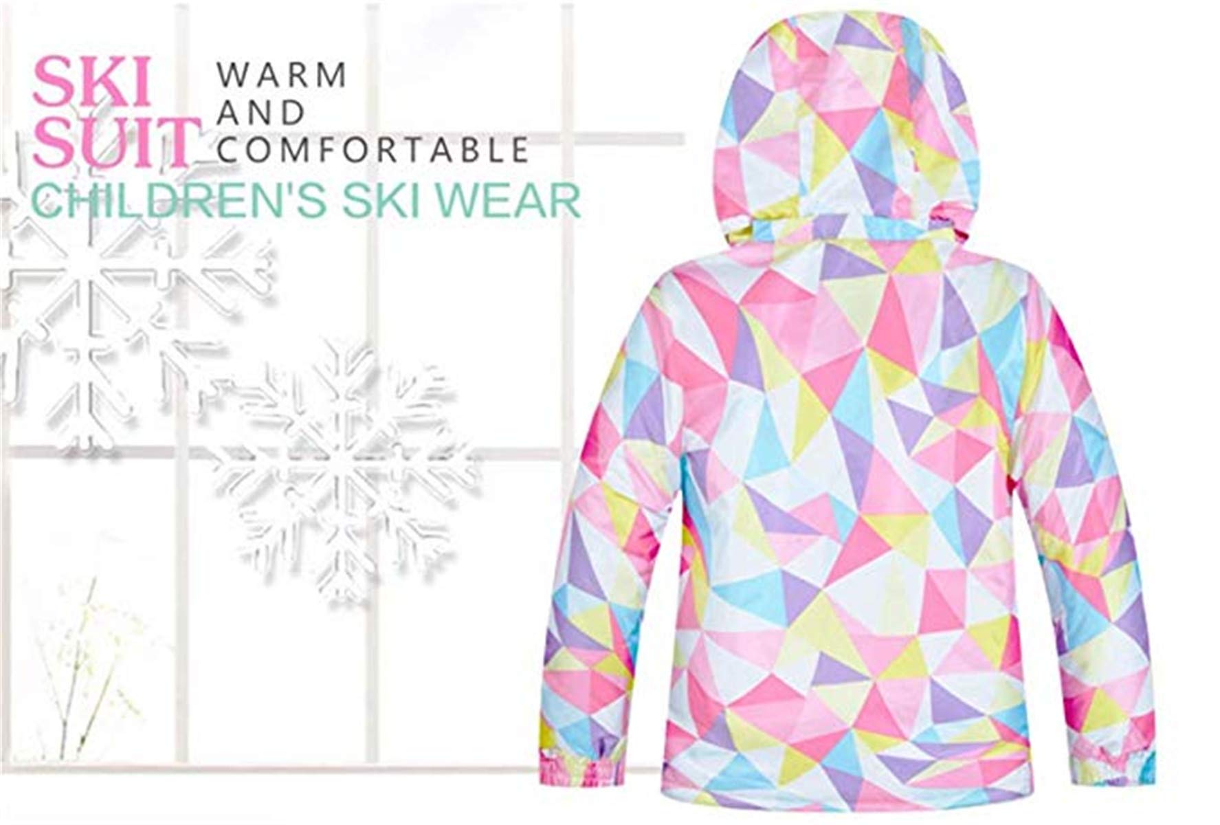 **Kids Waterproof Ski Jacket & Pants Set - Insulated Snowsuit for Girls - Windproof Winter Coat for Snowboarding & Outdoor Activities**    (*Perfect for skiing, snowboarding, mountain adventures, and cold-weather play!*)