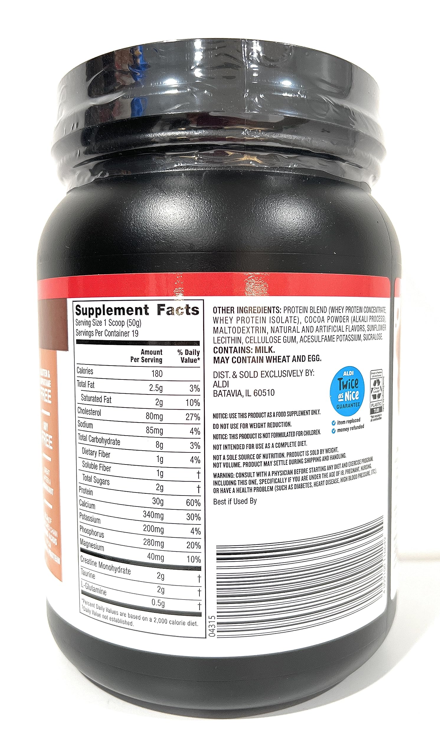 Millville Chocolate Protein Powder 32oz - High-Quality Whey Protein for Muscle Recovery & Weight Loss - Perfect for Post-Workout Shakes, Smoothies & Healthy Snacks