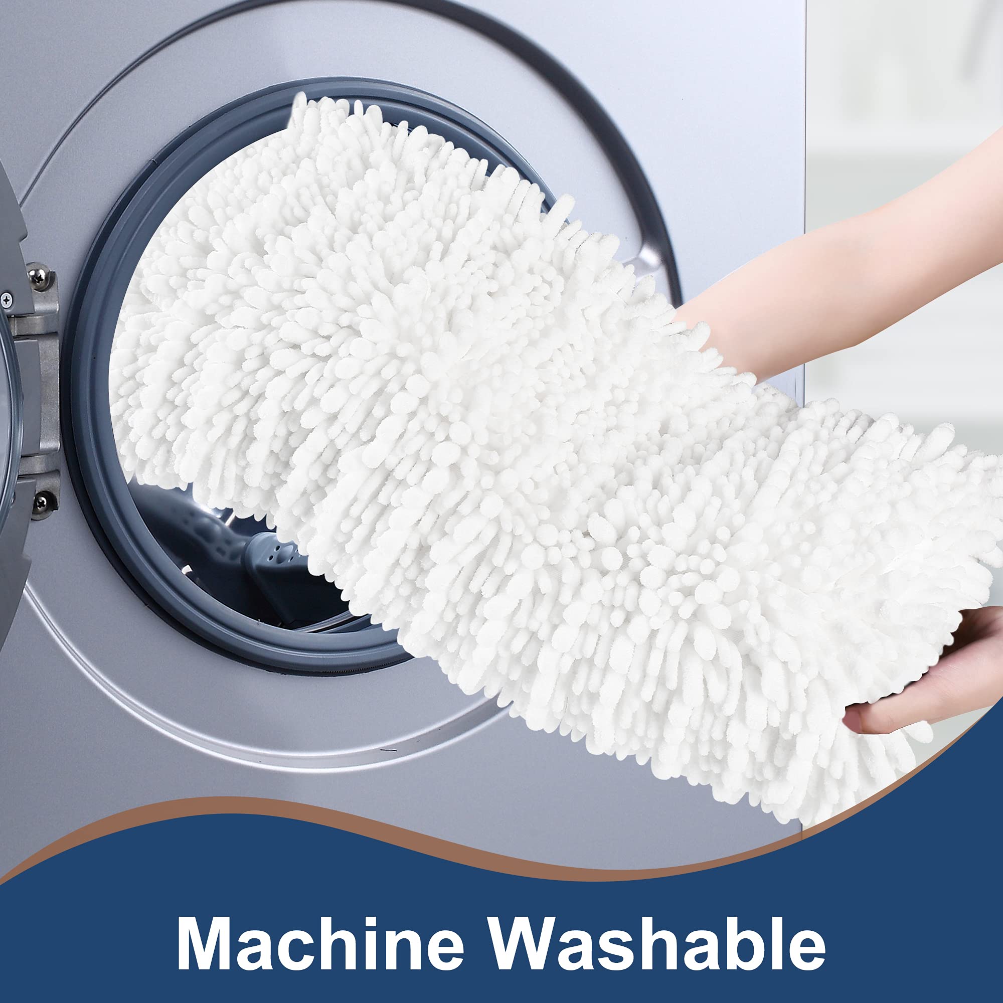 **FLOLEOPA Soft Plush Microfiber Bathroom Rugs - Ultra Absorbent, Non-Slip, Machine Washable Bath Mats for Tub, Shower & Bathroom Floor (20x32 Inches, White) - Perfect for Cozy Bathrooms & Spa-Like Comfort**