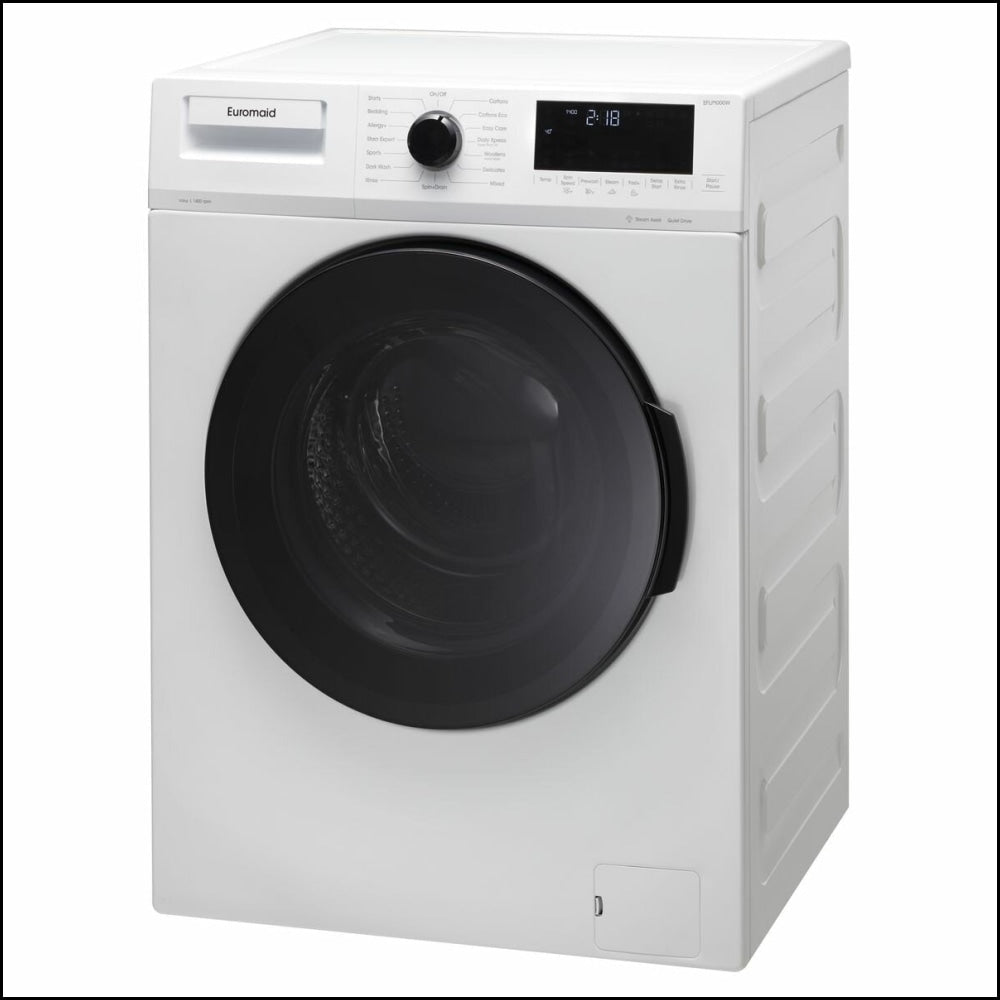 Euromaid EFLP1000W 10kg Front Load Washing Machine - Energy Efficient, Quiet Operation - Perfect for Apartments & Small Homes - European Made - Ex Display Discount