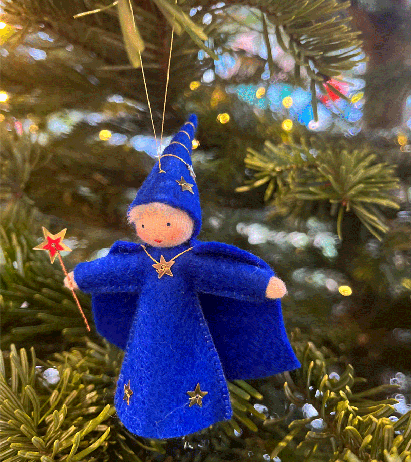 2023 White Wizard Waldorf Felt Doll - Handmade Fantasy Toy for Kids & Collectors | Perfect for Storytelling, Waldorf Education & Christmas Gifts