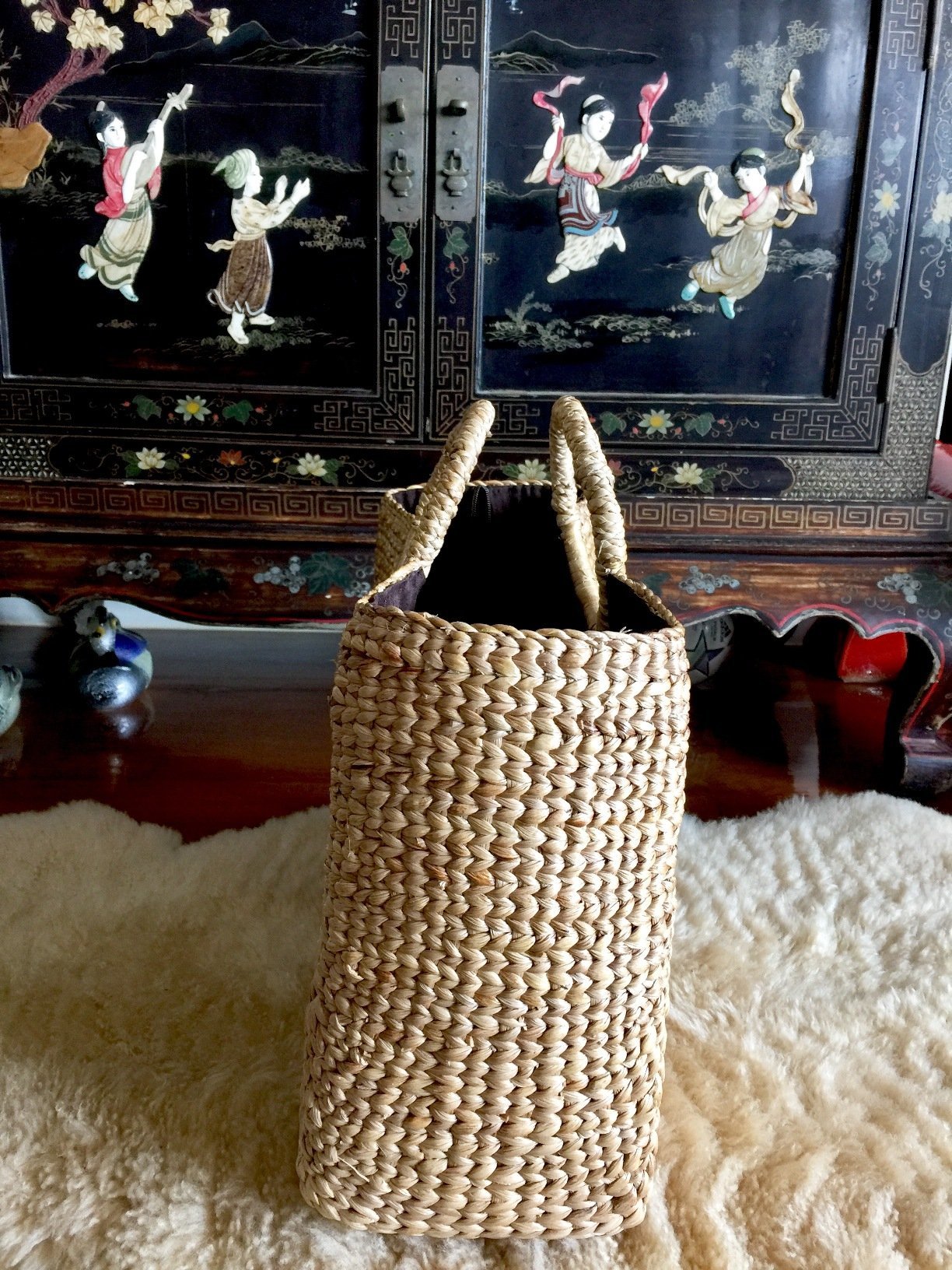 Zahara Large Handwoven Straw Tote Bag - Natural Beach Bag, Picnic Basket & Market Tote for Women | Perfect for Summer Outings, Grocery Shopping & Boho Style Accessories