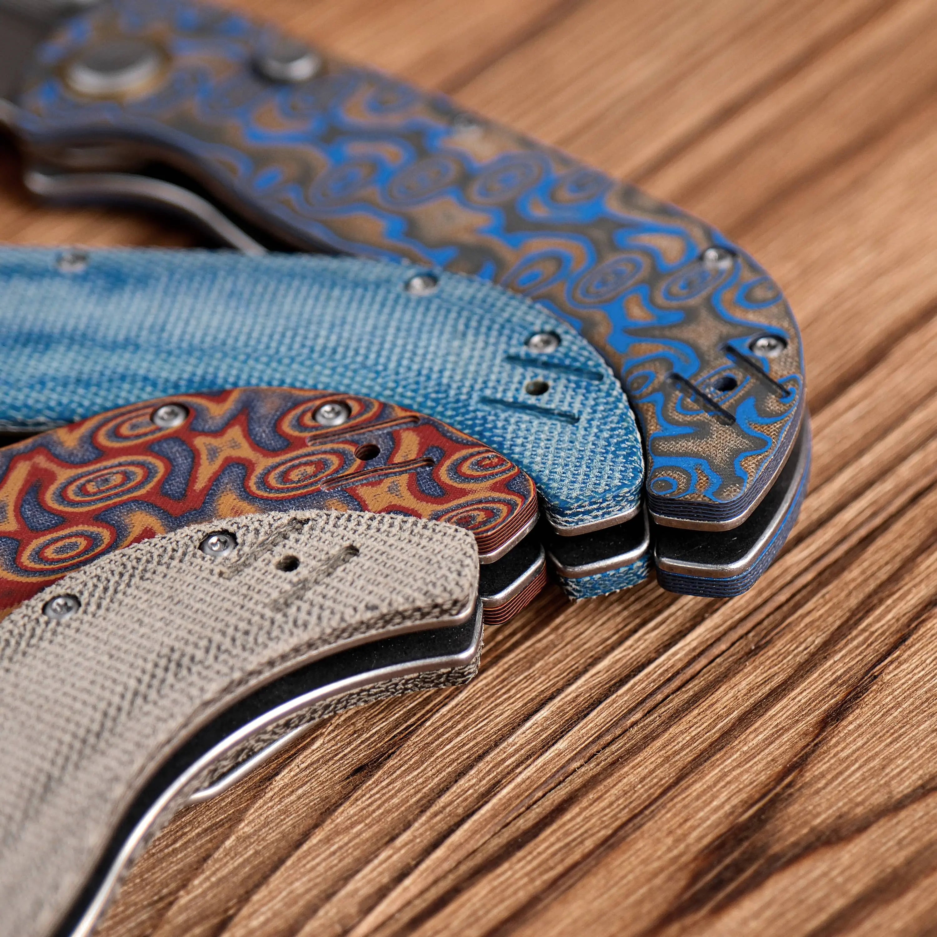 Naga Copper Raindrop Micarta Pocket Knife with S35VN Steel Blade - EDC, Camping, Outdoor Survival & Everyday Carry Tool (Model A3904)