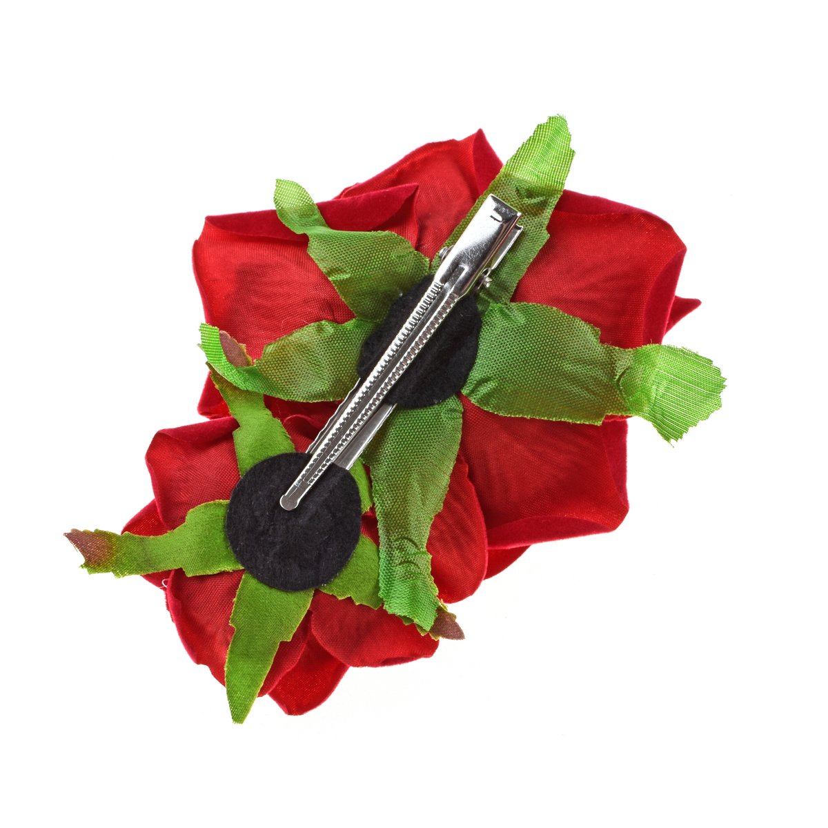 Dazzling Red Women's 2-Piece Rose Hair Flower Clips - Elegant Hair Claw Accessories for Weddings, Parties & Special Occasions