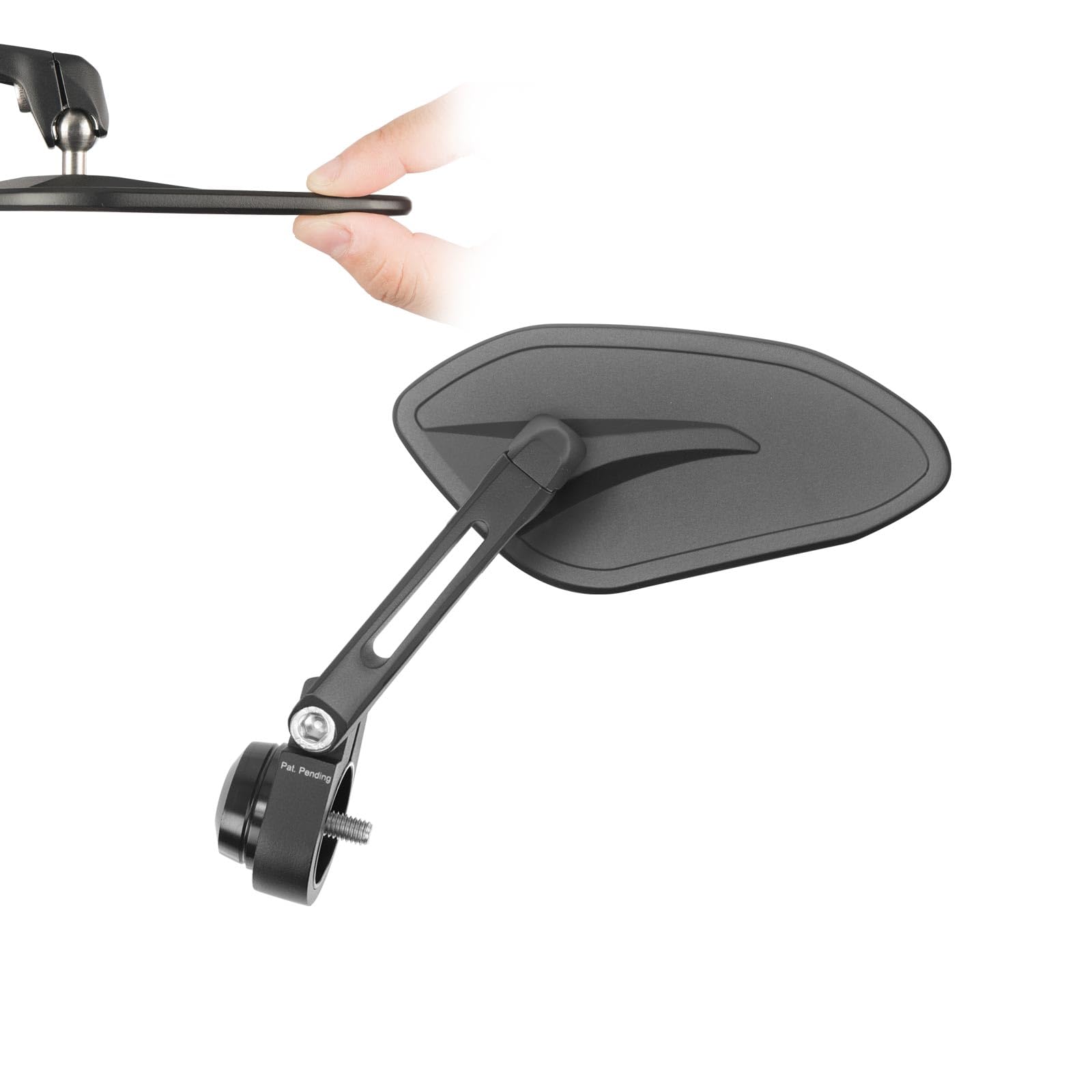 KiWAV Bar End Mirrors - Black for Triumph Water-Cooled Motorcycles - Enhance Visibility & Style for Urban Commuting & Adventure Riding