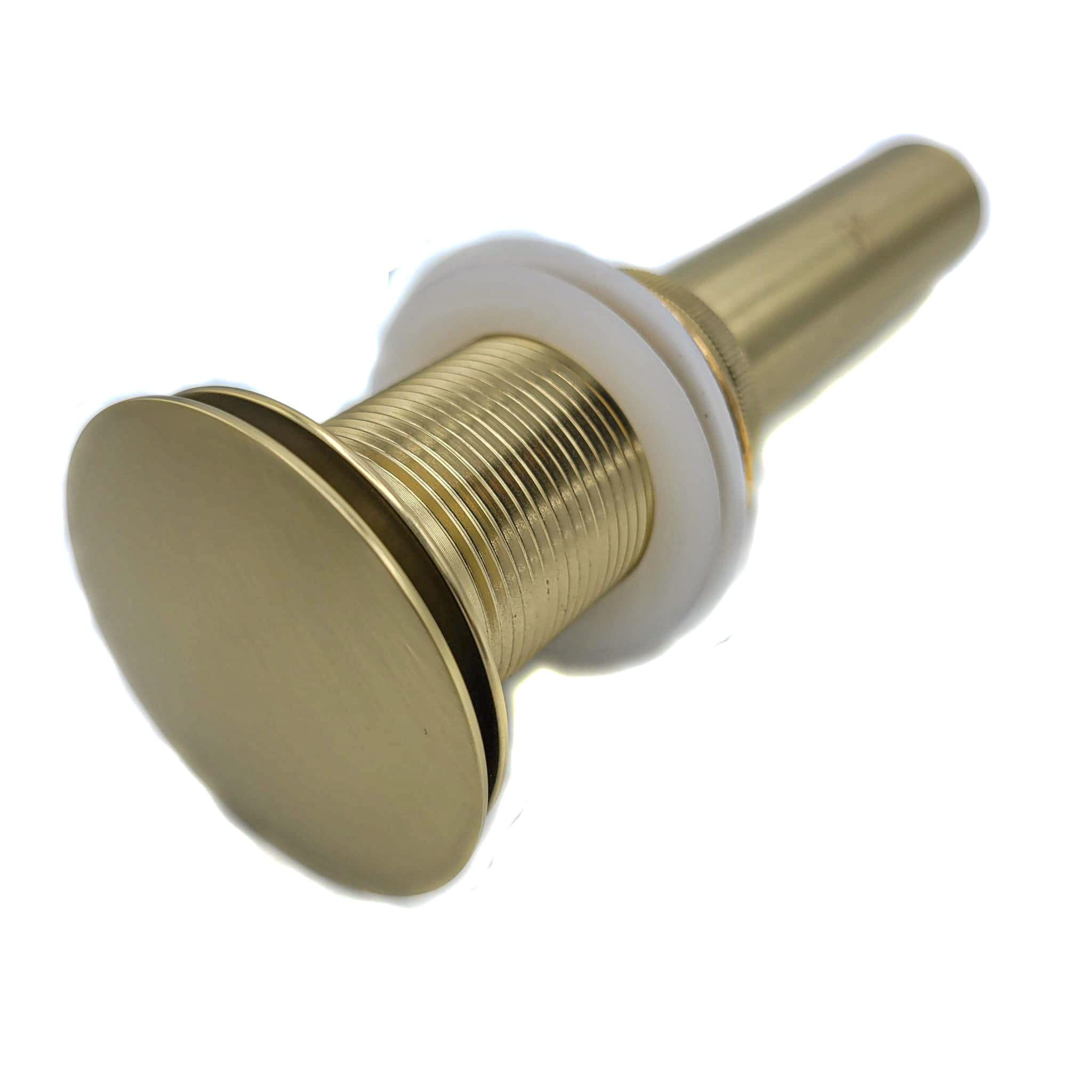 Brushed Gold Bathroom Faucet - High Arc Single Handle Vessel Sink Faucet, Tall Solid Brass Vanity Faucet with Pop-Up Drain (No Overflow), cUPC Certified, Includes Water Supply Hoses & Installation Kit - Perfect for Modern Bathrooms, Powder Rooms & Luxury Vanities
