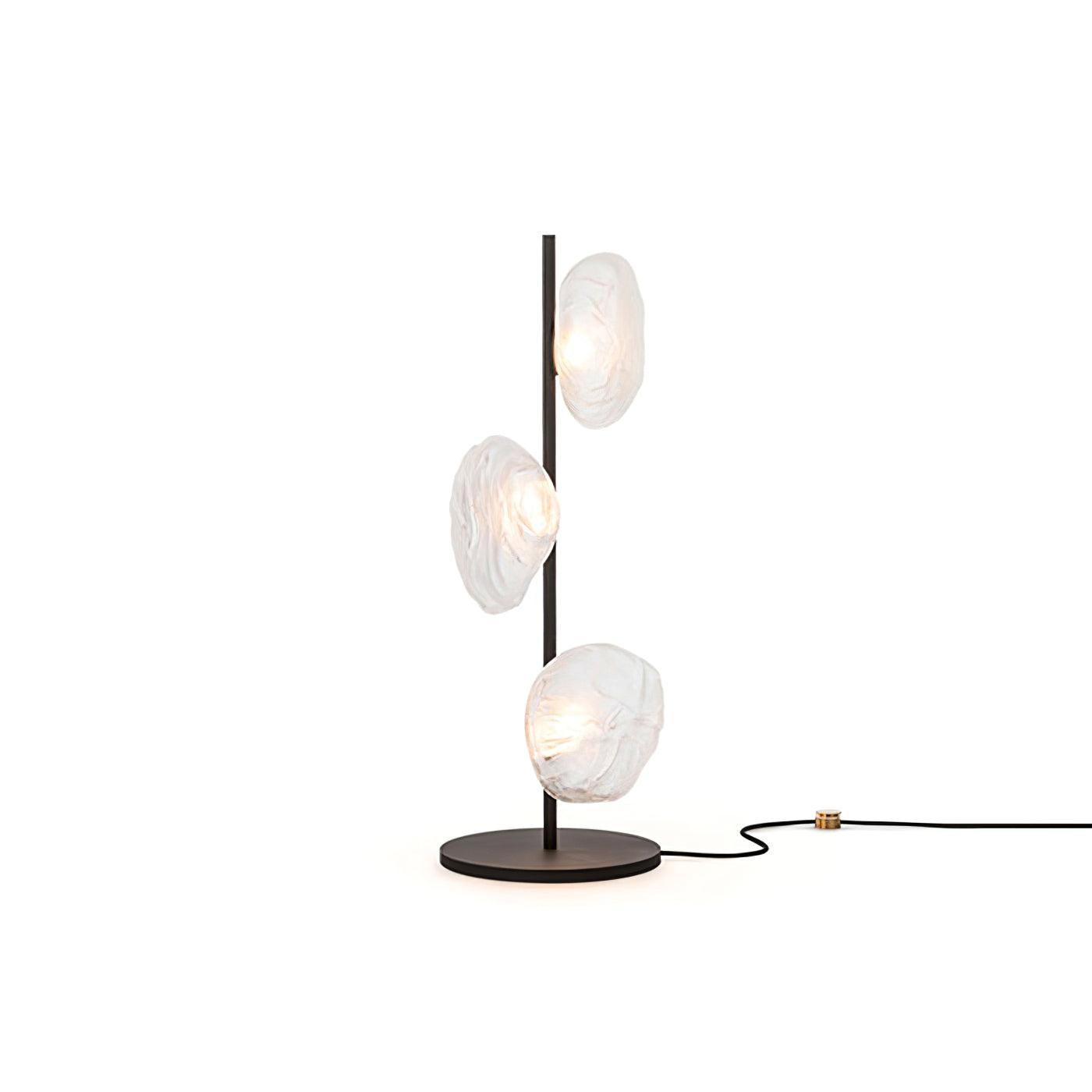 Elegant Glass Petals Table Lamp - Modern Home Decor for Bedroom, Living Room & Office - Soft Ambient Lighting for Relaxation & Reading