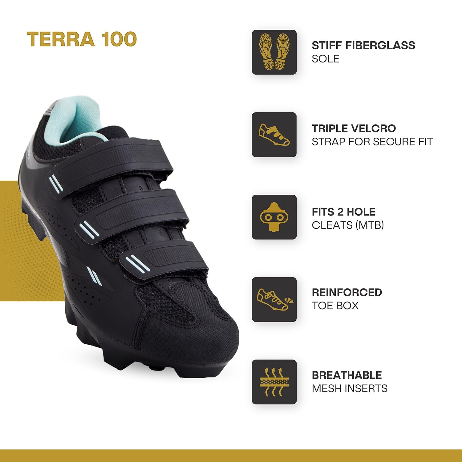 Tommaso Women's SPD Cycling Shoes - Lightweight Road & Mountain Bike Shoes with Cleats - Comfortable Walkable Design for Indoor & Outdoor Cycling - Perfect for Spin Class, Commuting & Training
