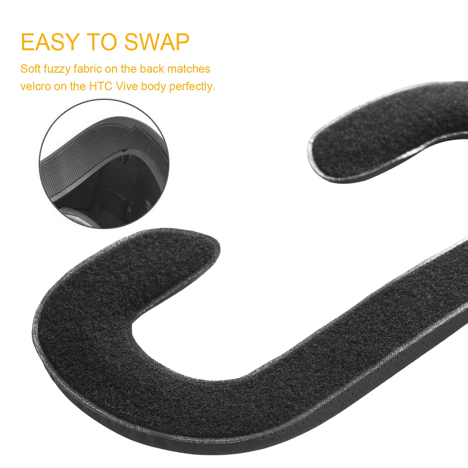 Vive VR Face Cover Replacement - 2 Pack Memory Foam & PU Leather Eye Mask Pad (6MM & 18MM) for HTC Vive - Enhanced Comfort & Better FOV - Perfect for Extended VR Gaming & Virtual Reality Experiences