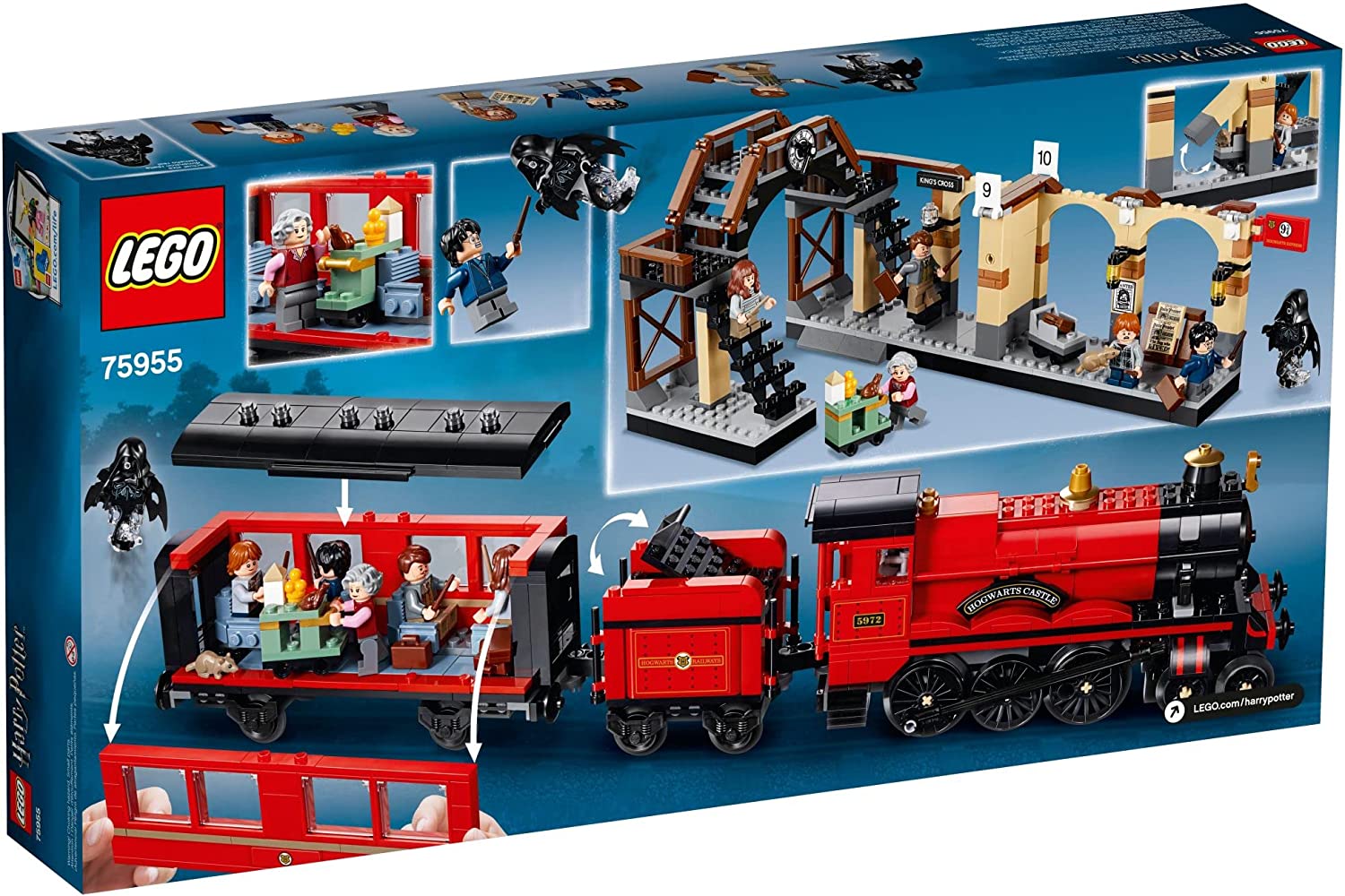 LEGO Harry Potter Hogwarts Express 75955 Building Kit - Collectible Train Set with Harry, Ron & Hermione Minifigures - Perfect for Kids & Adult Fans - Great Gift for Birthday & Christmas