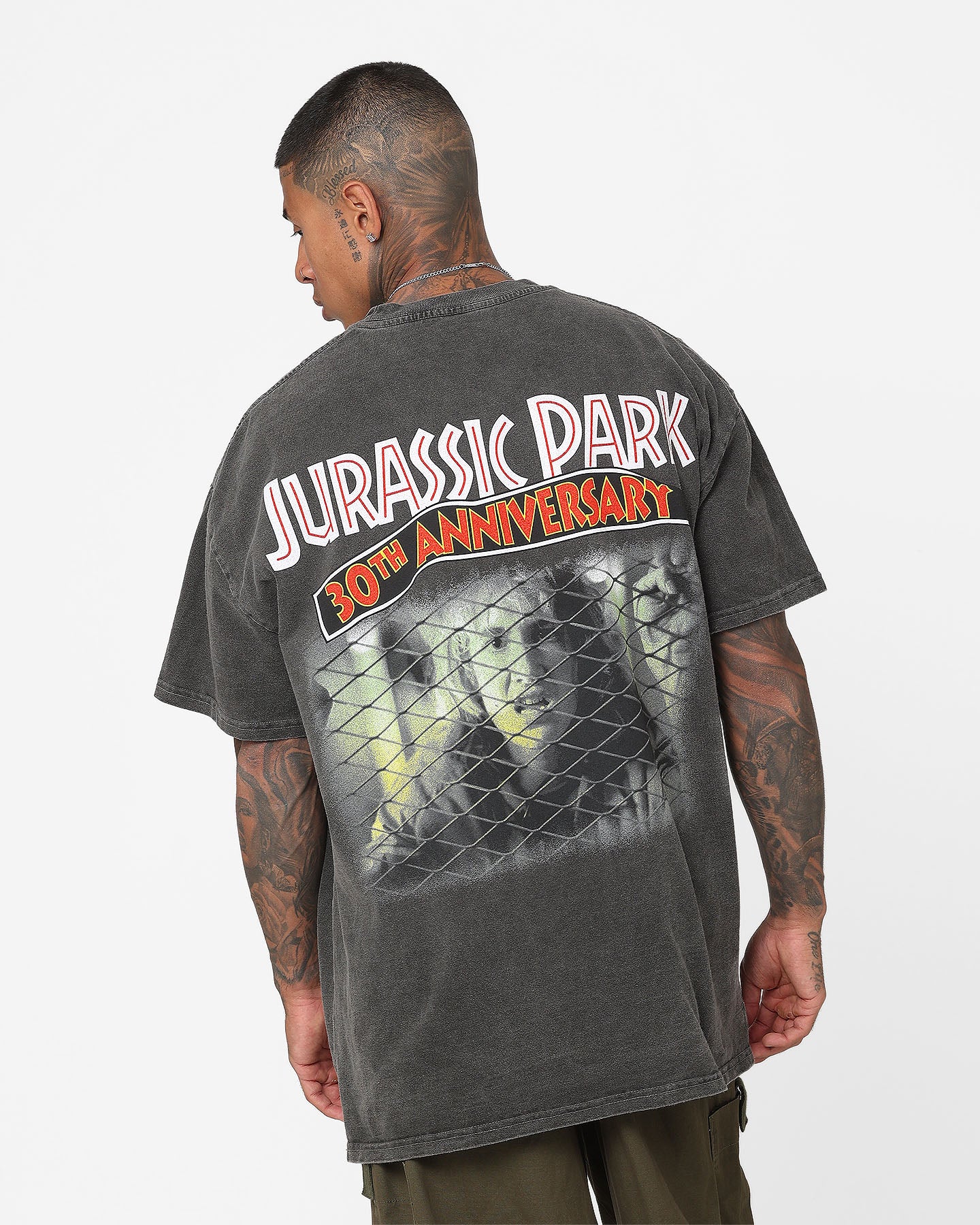 American Thrift Jurassic Park 30th Anniversary Vintage Heavyweight T-Shirt - Black Wash | Retro Movie Tee for Fans, Casual Wear & Pop Culture Enthusiasts