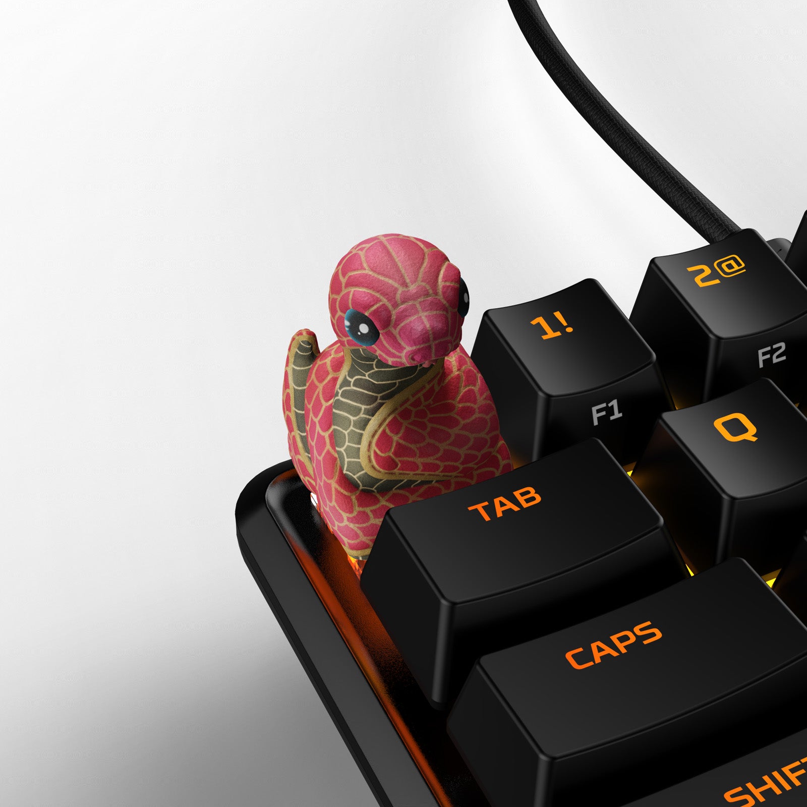 HX3D Custom Keycap - Year of the Snake Design for Mechanical Keyboards - Perfect for Gaming & Typing Enthusiasts