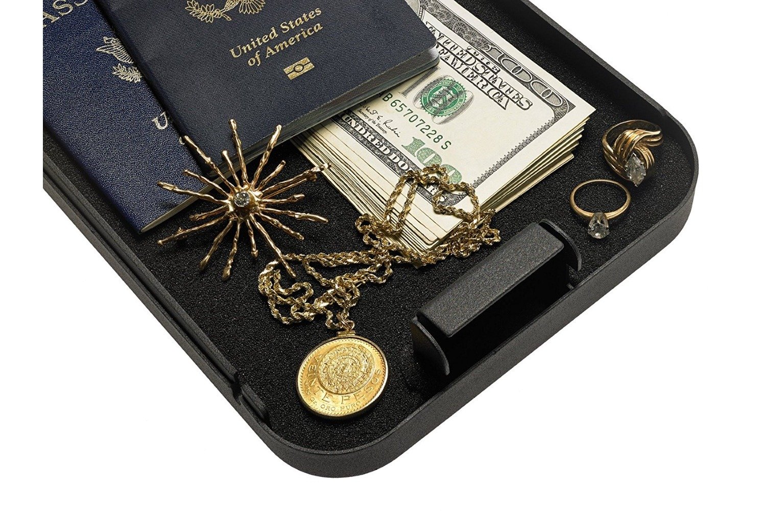SnapSafe Portable Lock Box for Guns, Valuables & Documents – Secure Handgun Safe with 2 Keys & Patented Security Cable – Ideal for Car, Home & Travel Protection