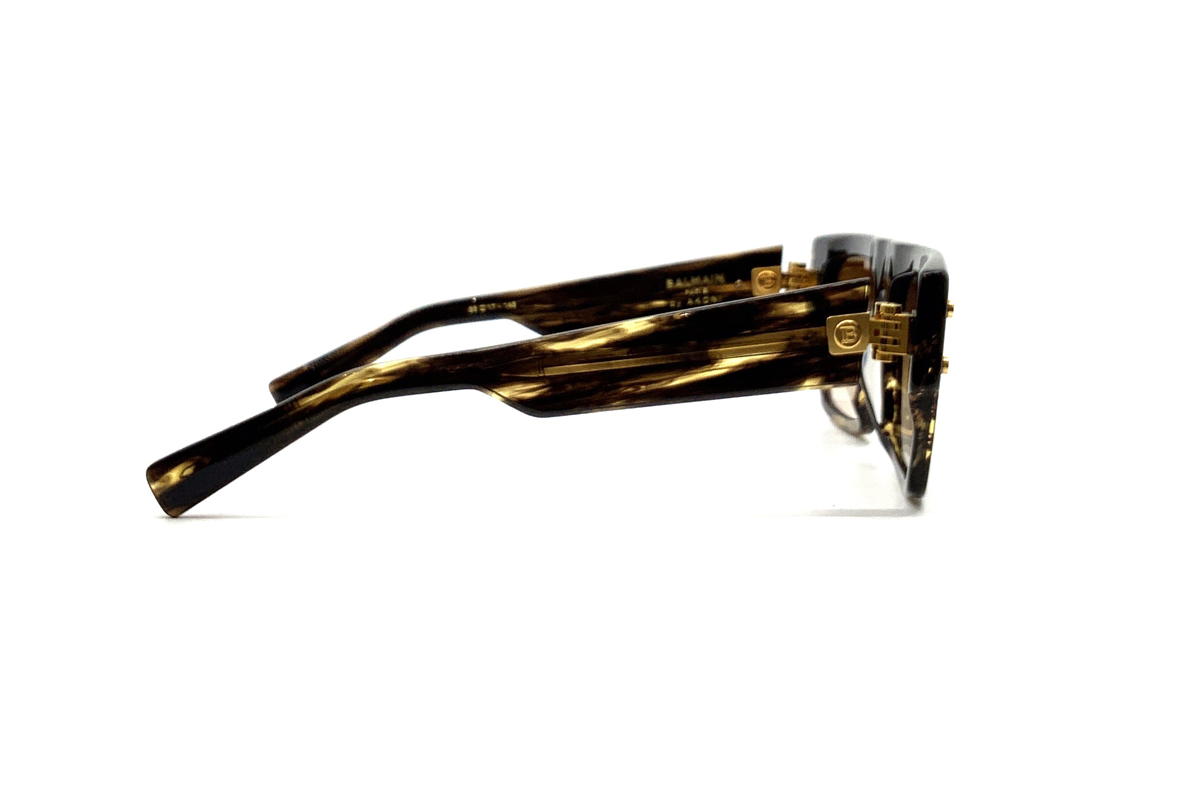 Balmain B III Sunglasses - Brown & Gold Aviator Style for Men & Women | UV Protection, Luxury Fashion Accessory for Outdoor, Driving, and Travel