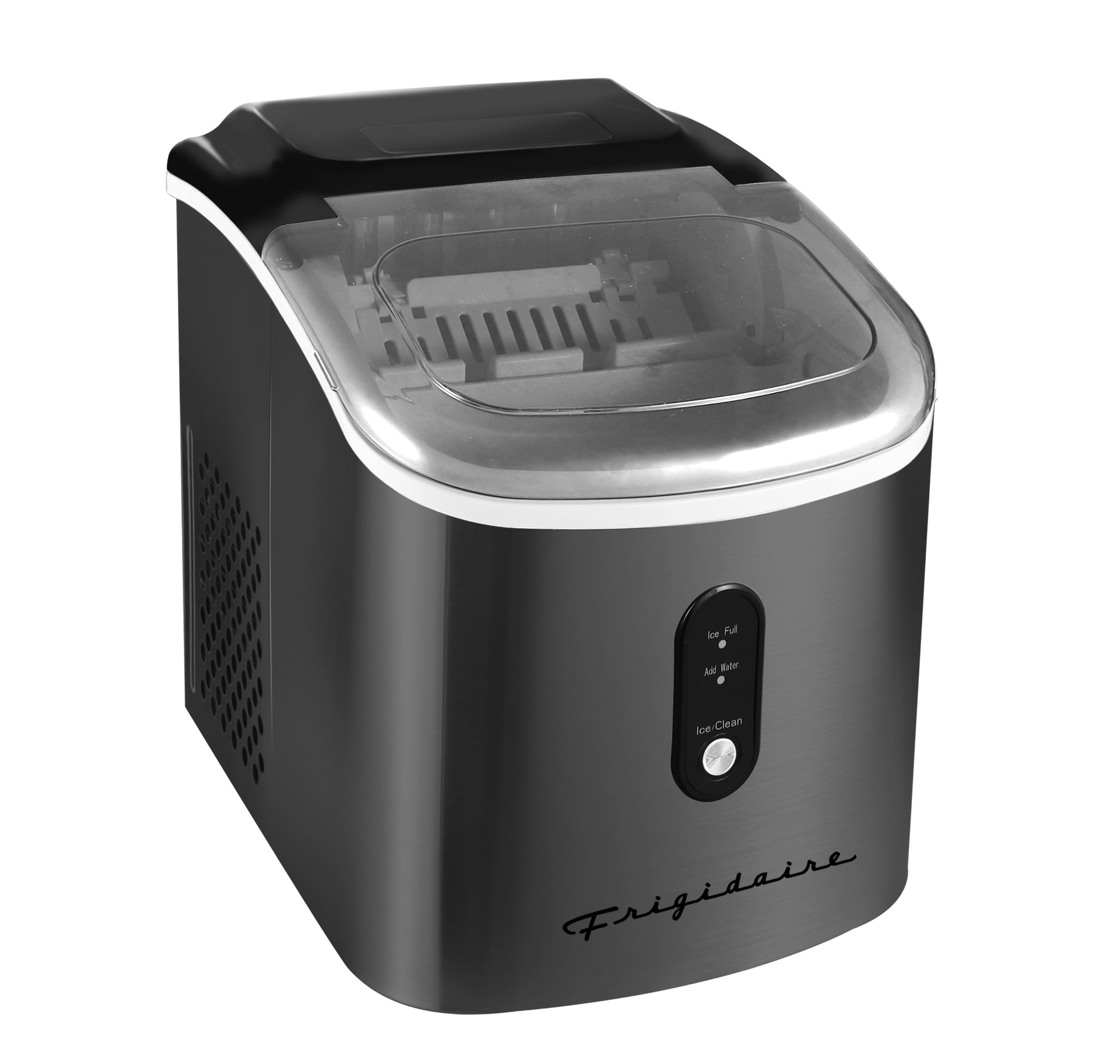 Frigidaire EFIC103 Heavy Duty Countertop Ice Maker Machine - 26 lbs Daily Output, Black Stainless Steel - Perfect for Home, Office, Parties & Outdoor Events